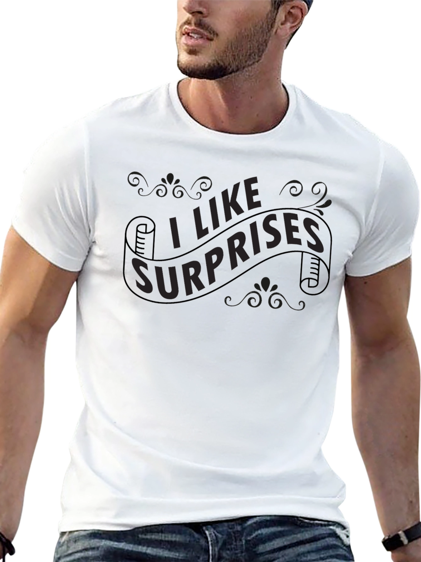 Black I Like Surprises Graphic Tee - Black view 13