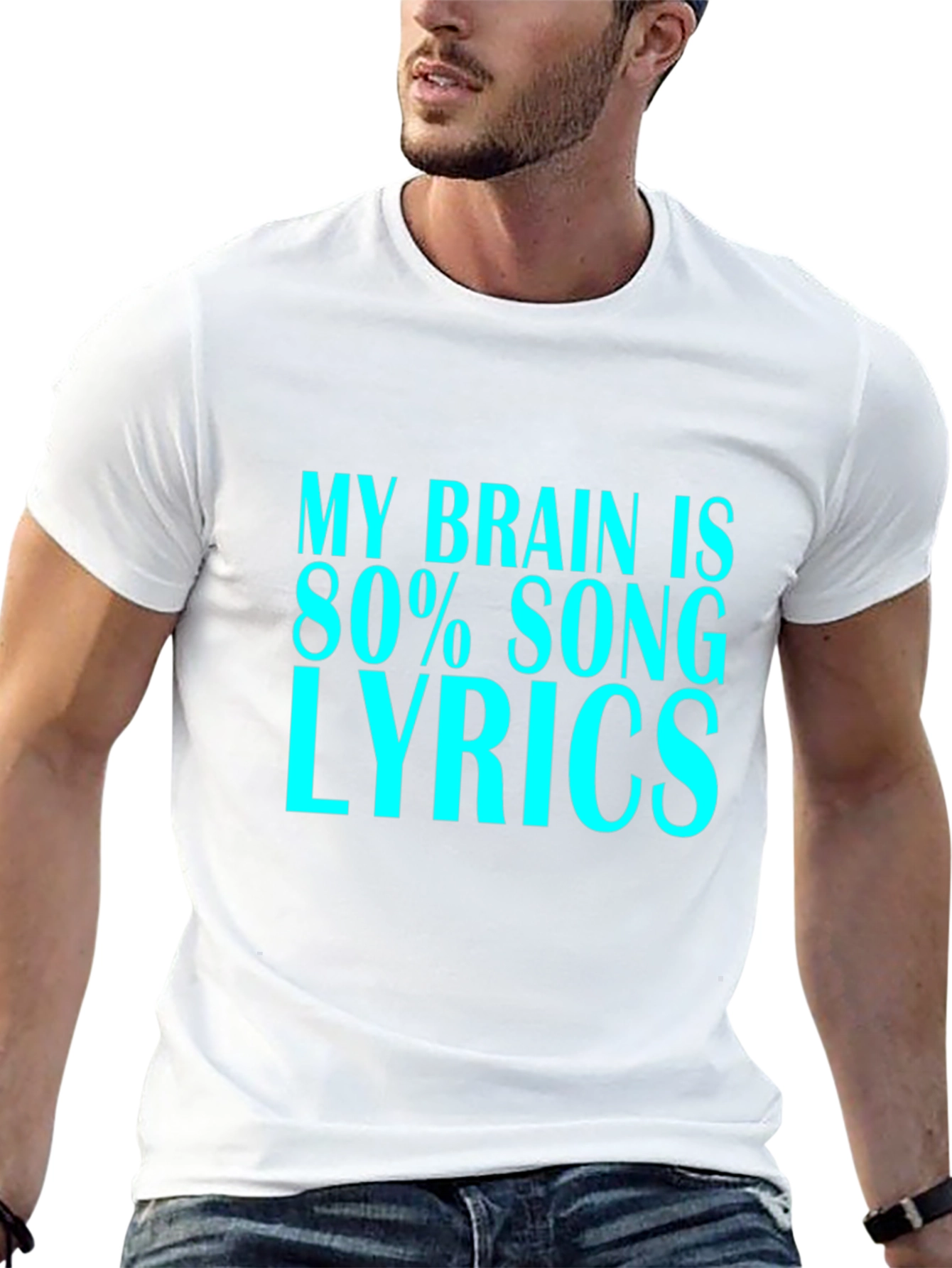 Black My Brain Song Lyrics Black T-Shirt view 13