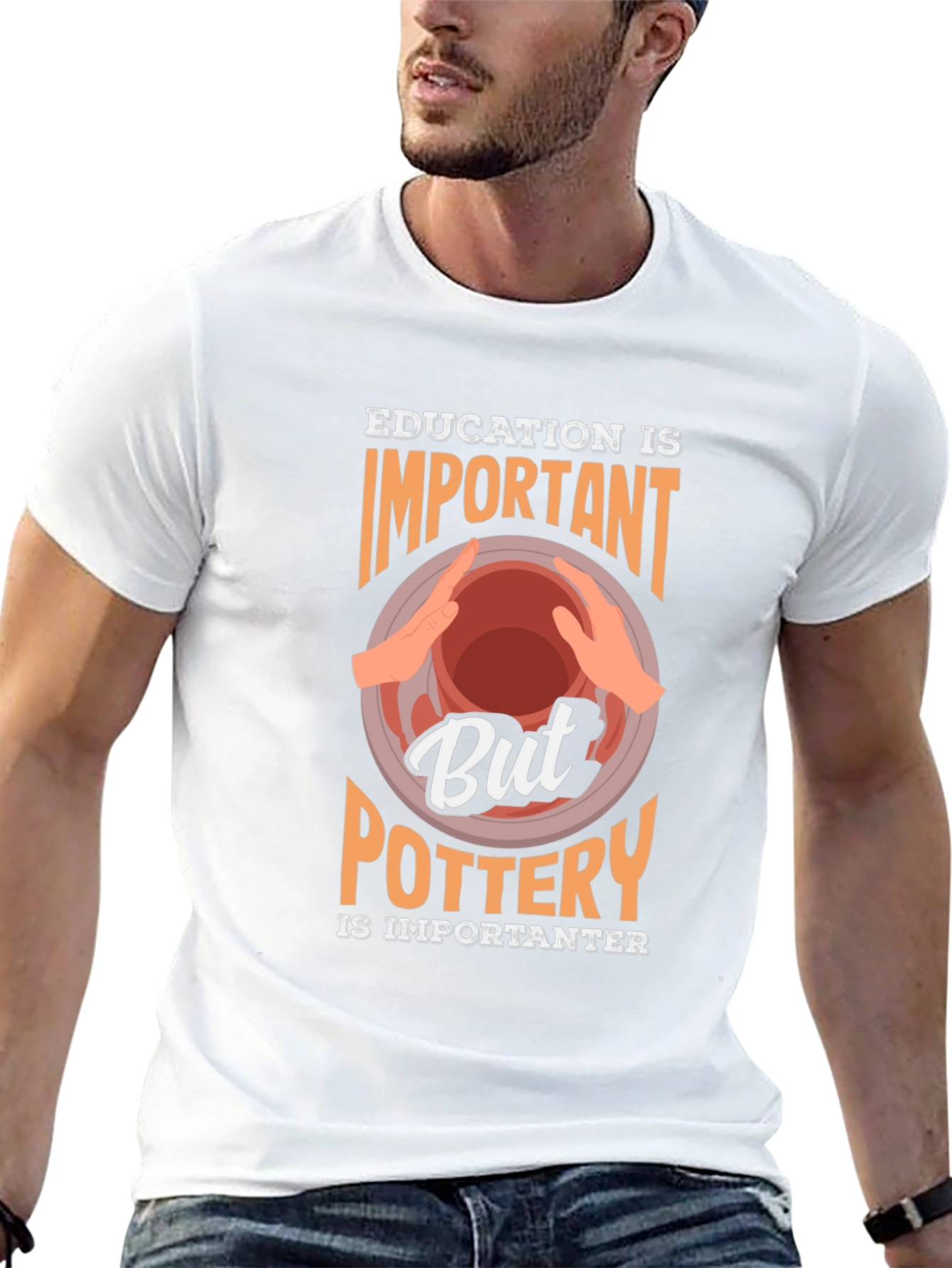 Black Pottery is Importanter T-Shirt - Unique Design view 13