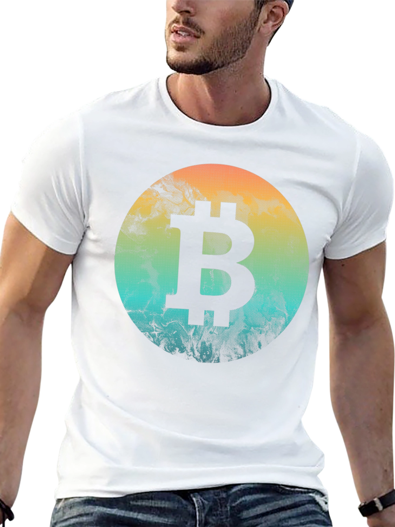 Black Bitcoin Graphic Tee - Crypto Enthusiast Shirt view 13