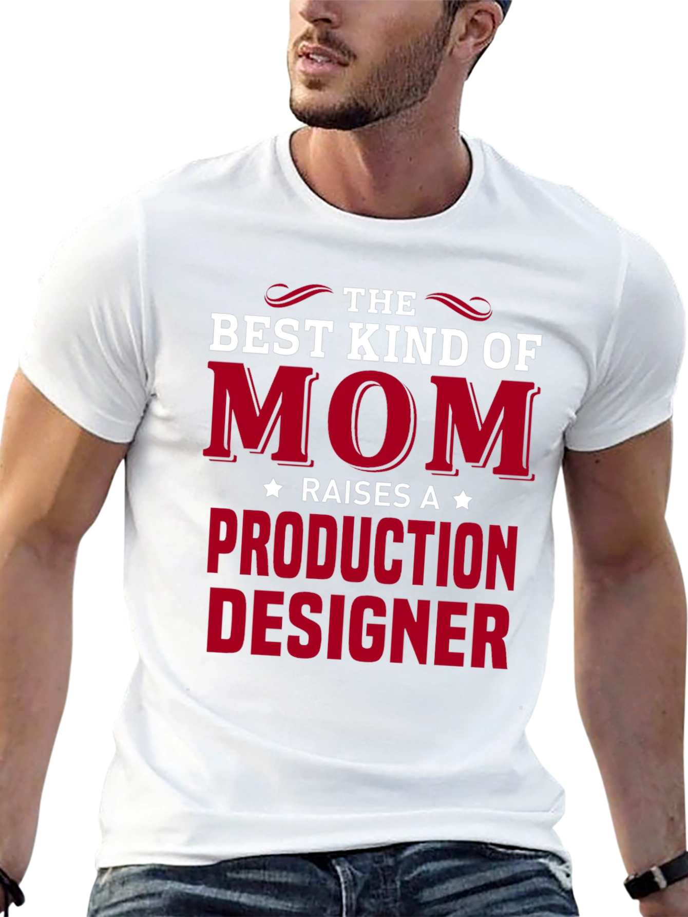 Black Best Kind of Mom Production Designer T-Shirt view 13