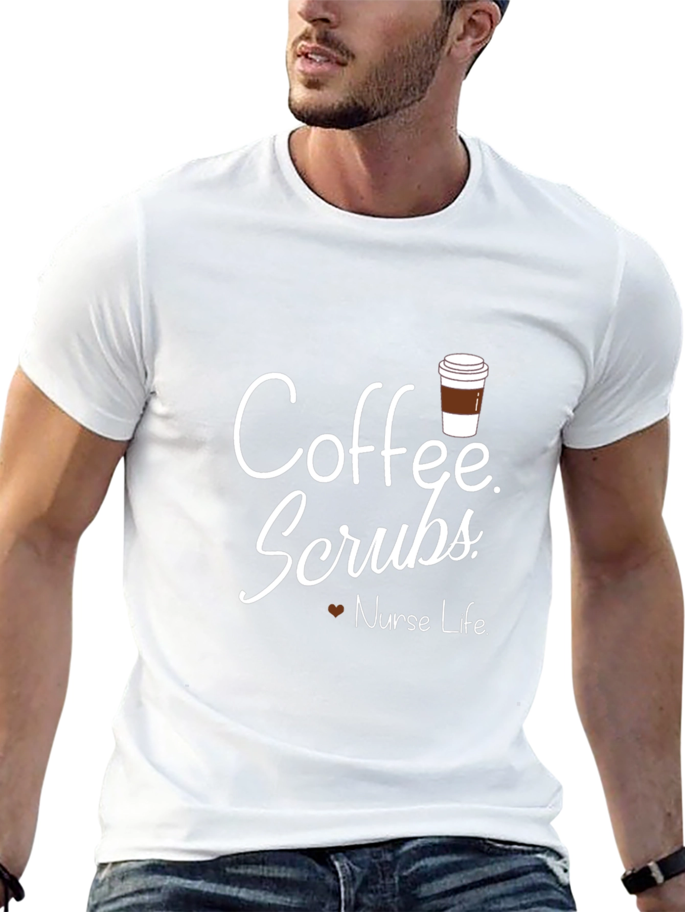 Black Coffee Scrubs Nurse Life T-Shirt view 13