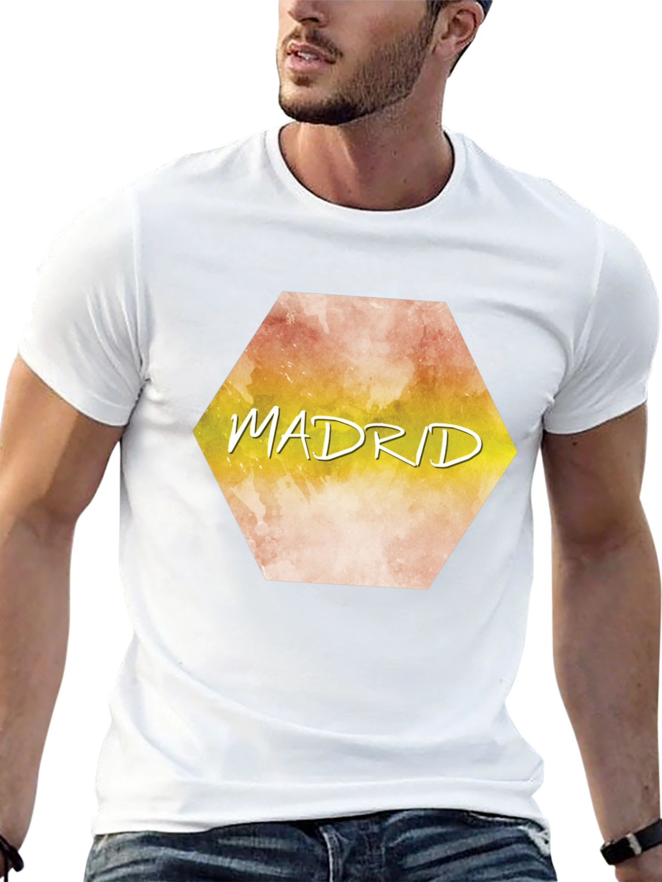 Black Madrid Graphic Tee - Stylish City T-Shirt view 13