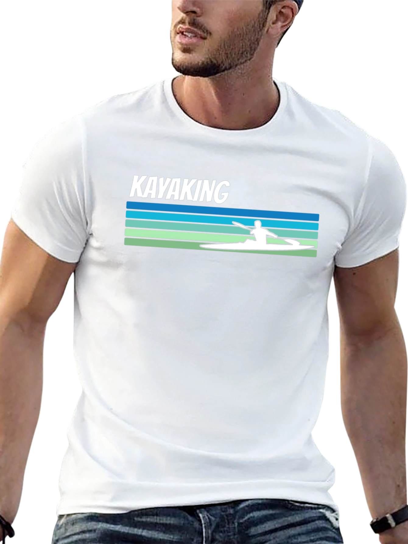 Black Kayaking Graphic Tee - Stylish Adventure Shirt view 13