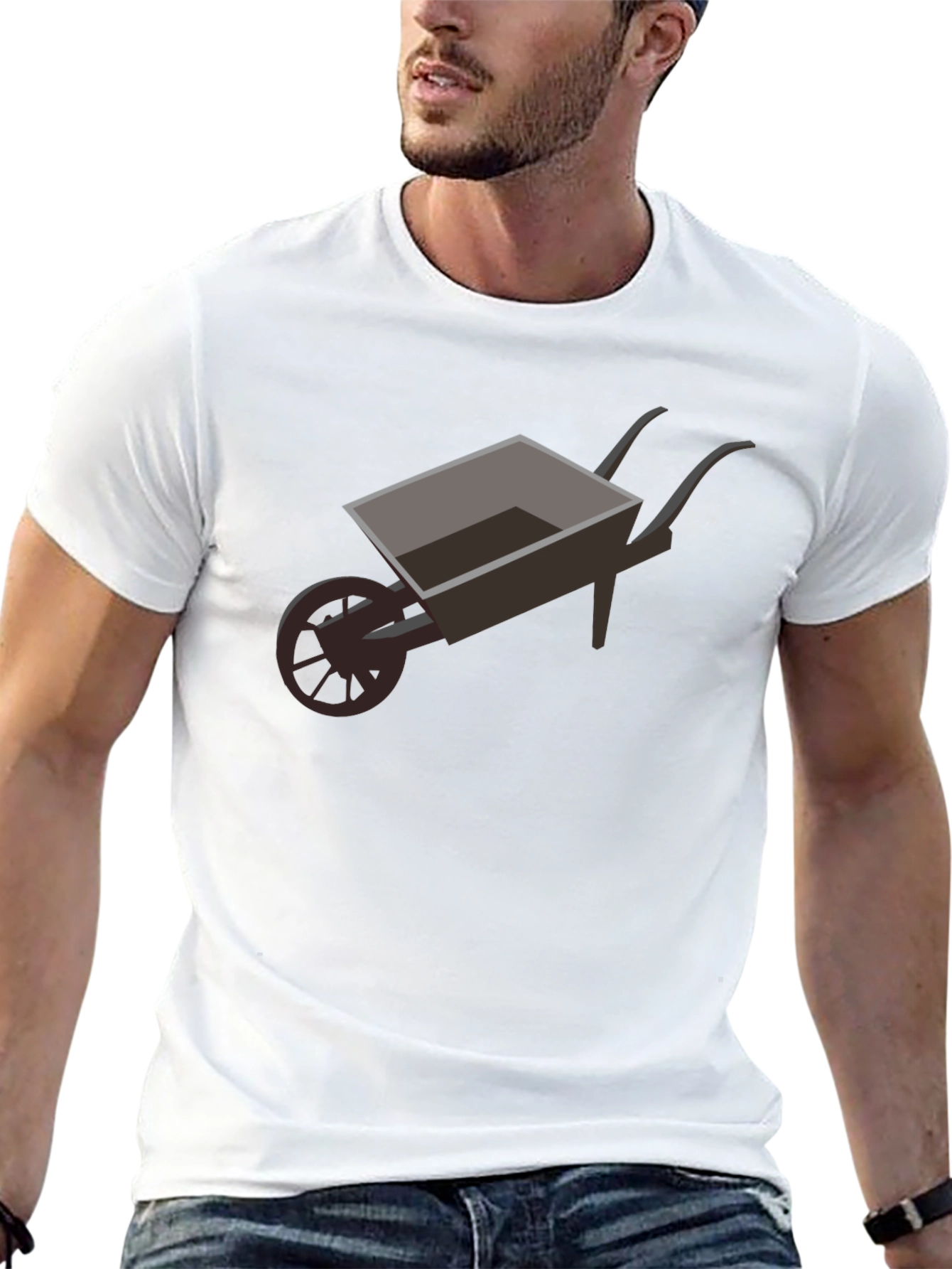 Black Novelty Wheelbarrow Graphic Tee - Black view 13