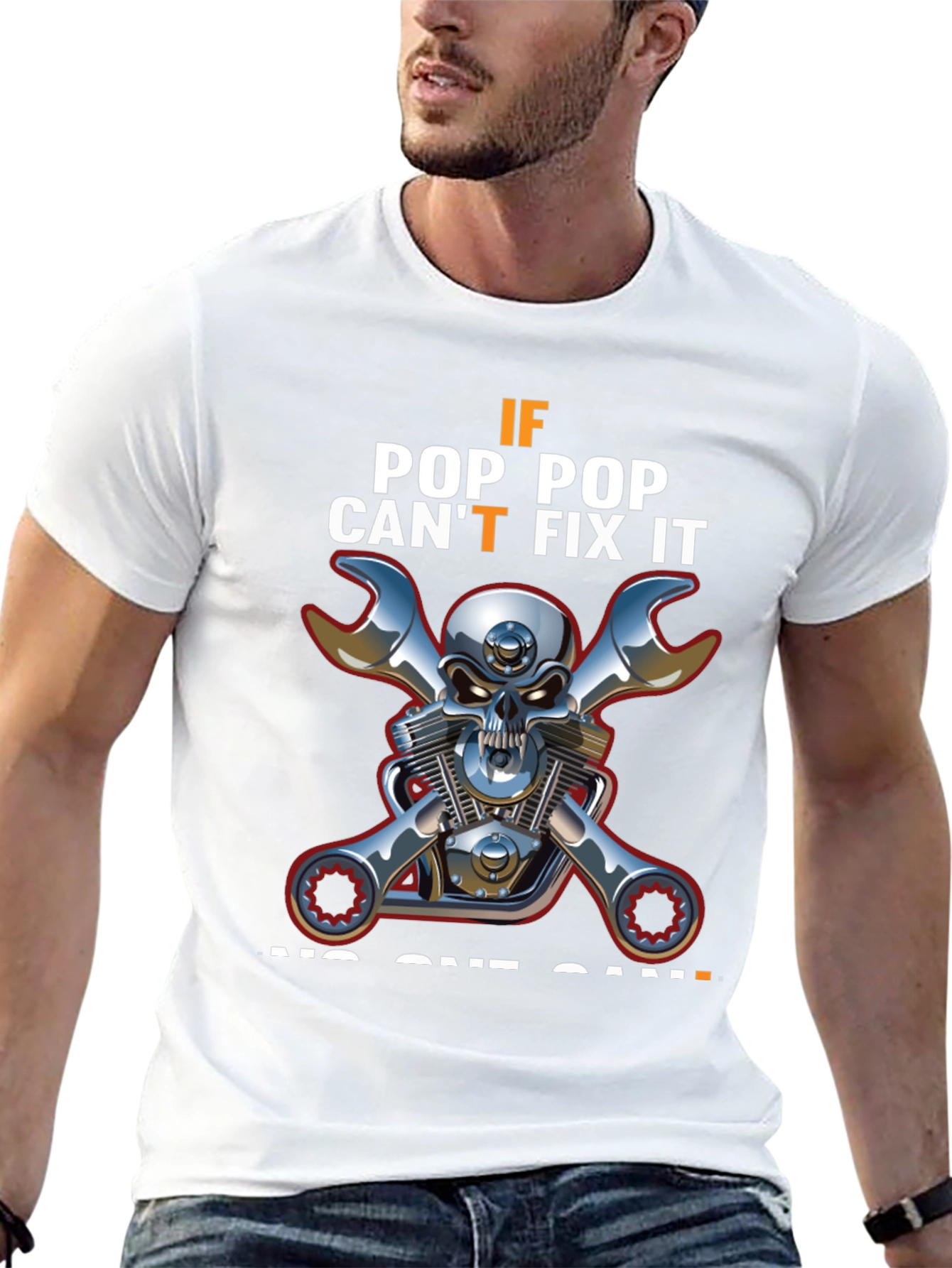 Black Pop Pop Can Fix It T-Shirt view 13