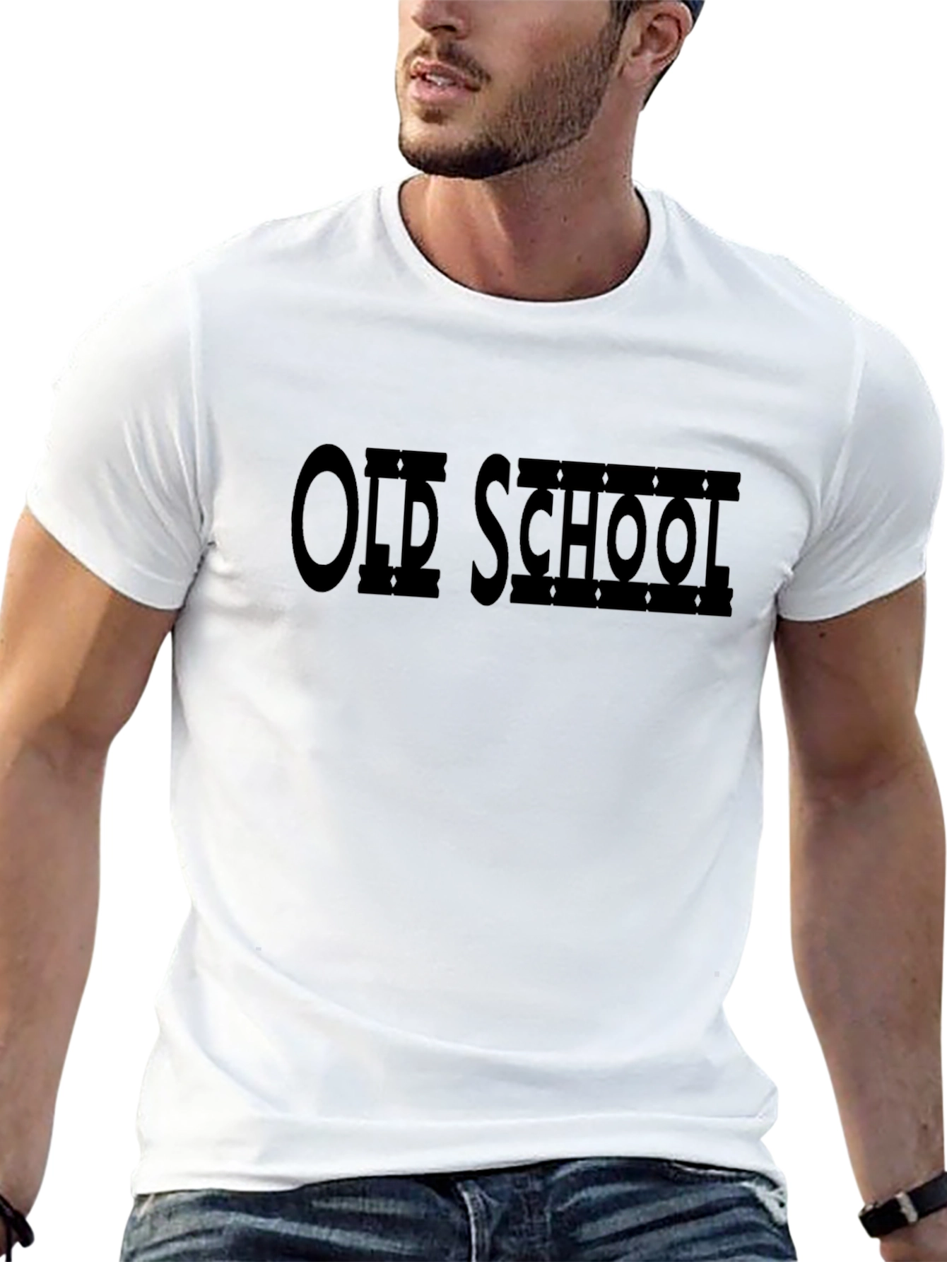 Black Old School Graphic T-Shirt view 13