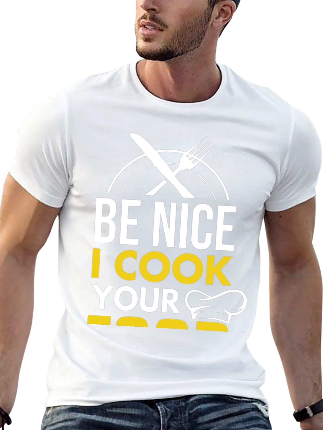 Black Be Nice I Cook Your Food T-Shirt Funny Chef Tee view 13