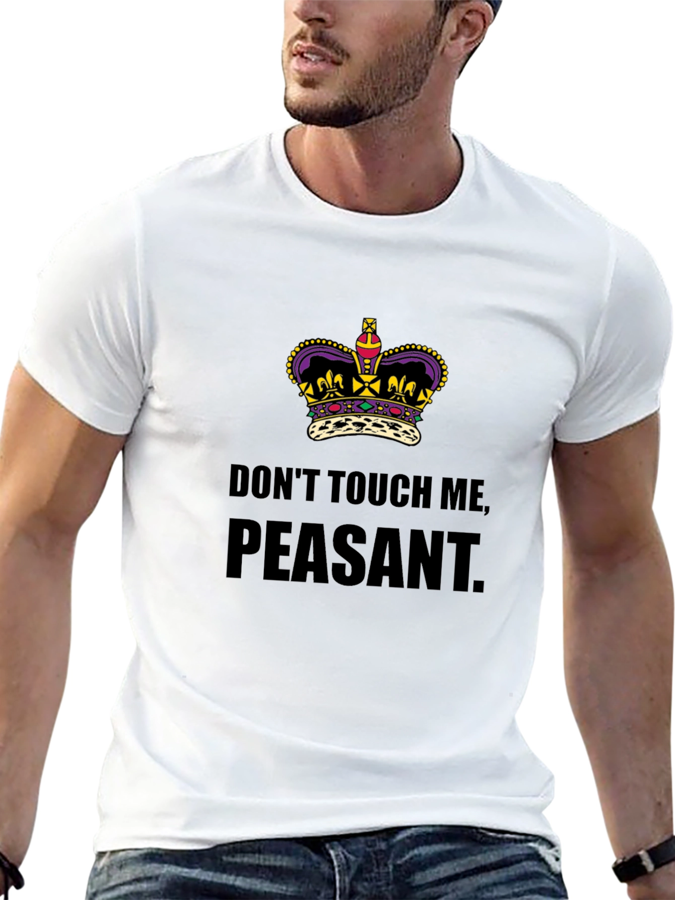 Black Don't Touch Me Peasant T-Shirt view 13