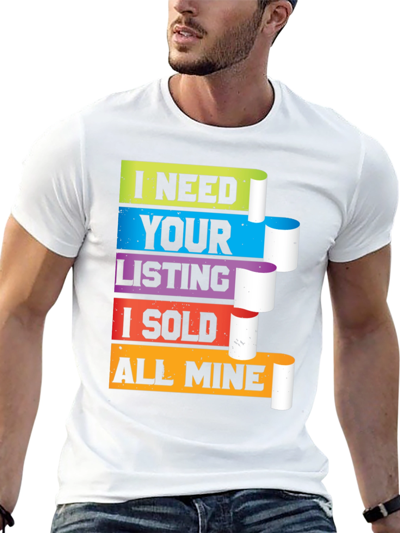 Black Realtor T-Shirt I Need Your Listing I Sold All Mine view 13