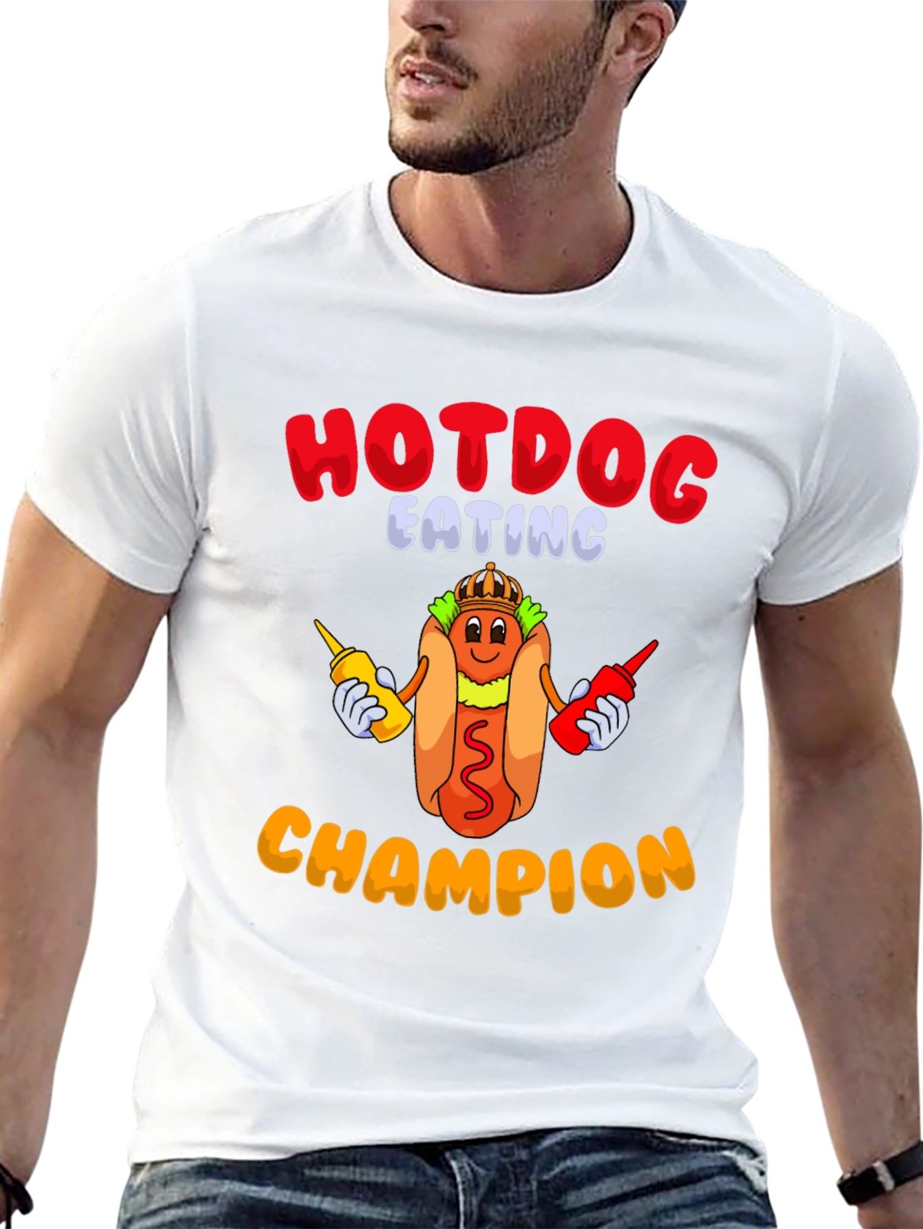 Black Hotdog Eating Champion T-Shirt view 13
