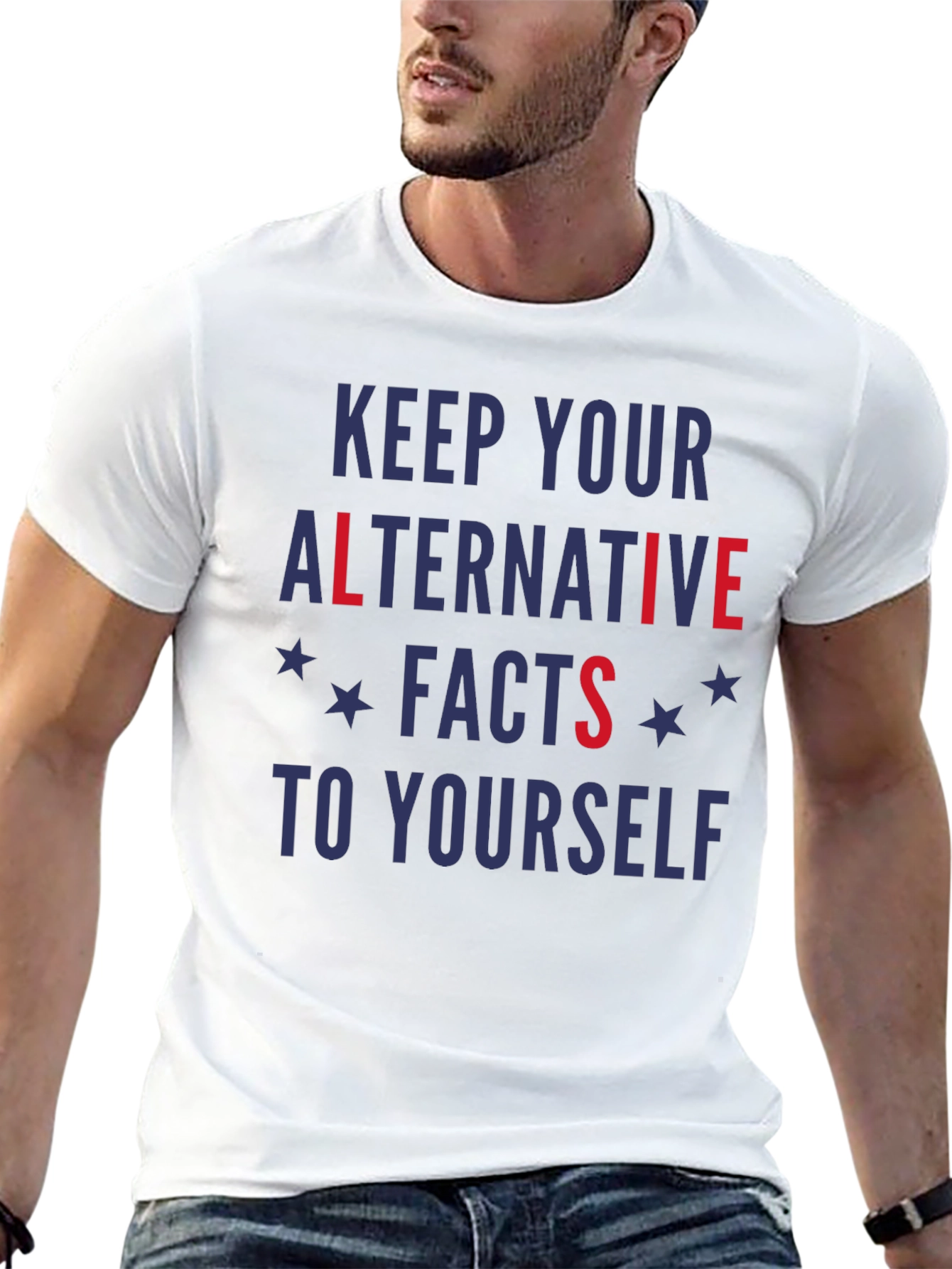 Black Keep Your Alternative Facts To Yourself T-Shirt view 13