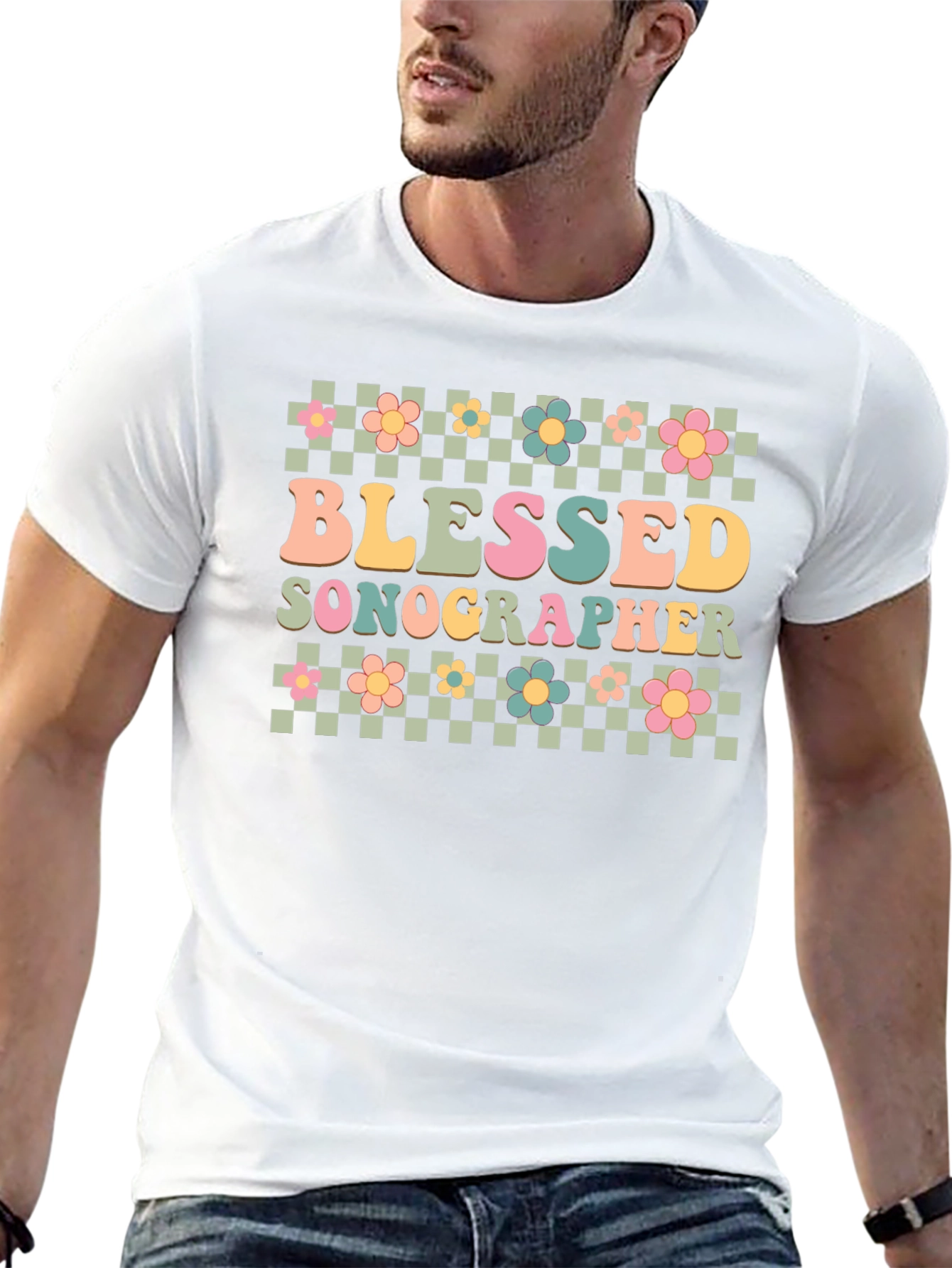 Black Blessed Sonographer Graphic Tee view 13