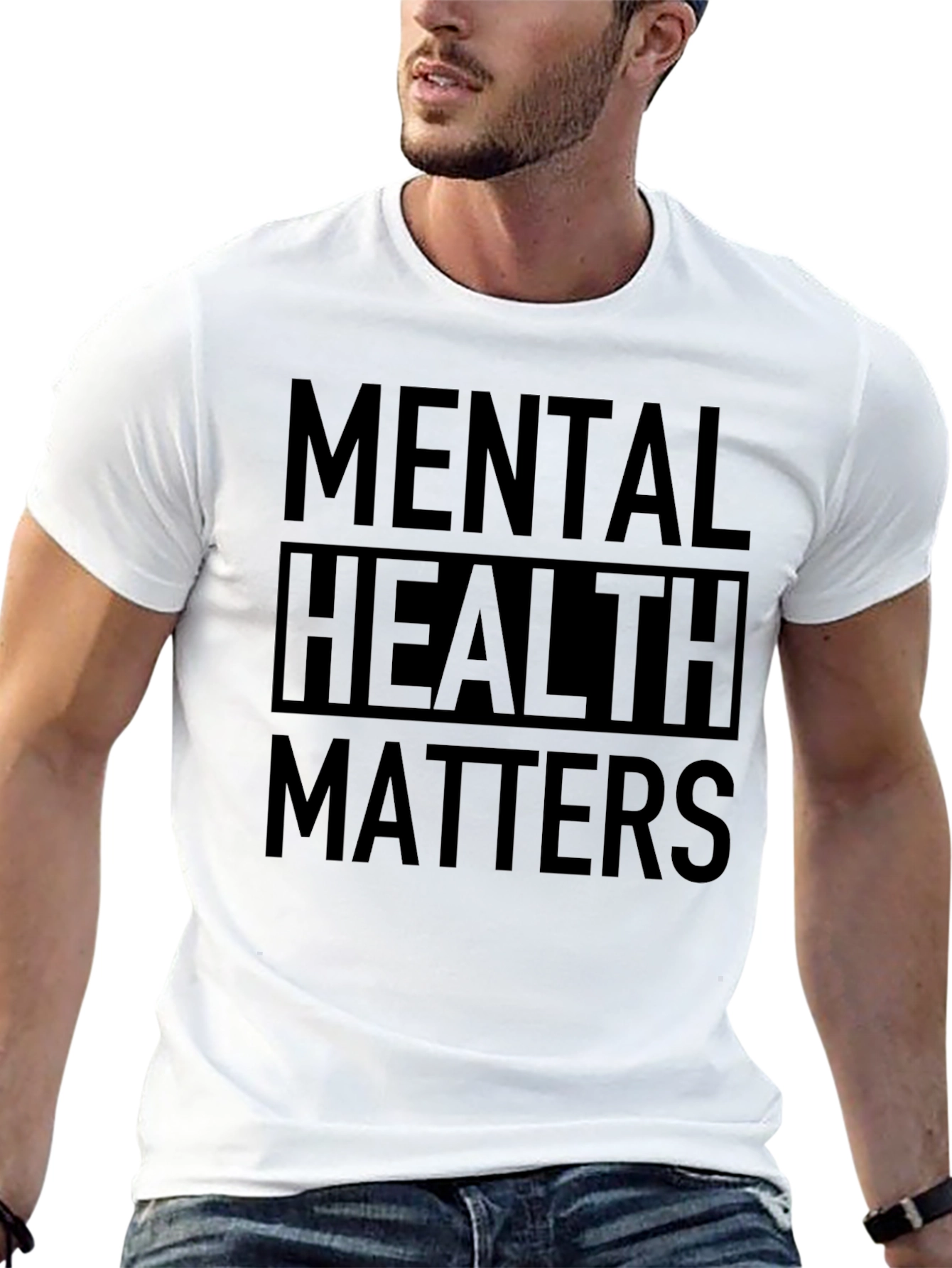 Black Mental Health Matters T-Shirt - Black view 13