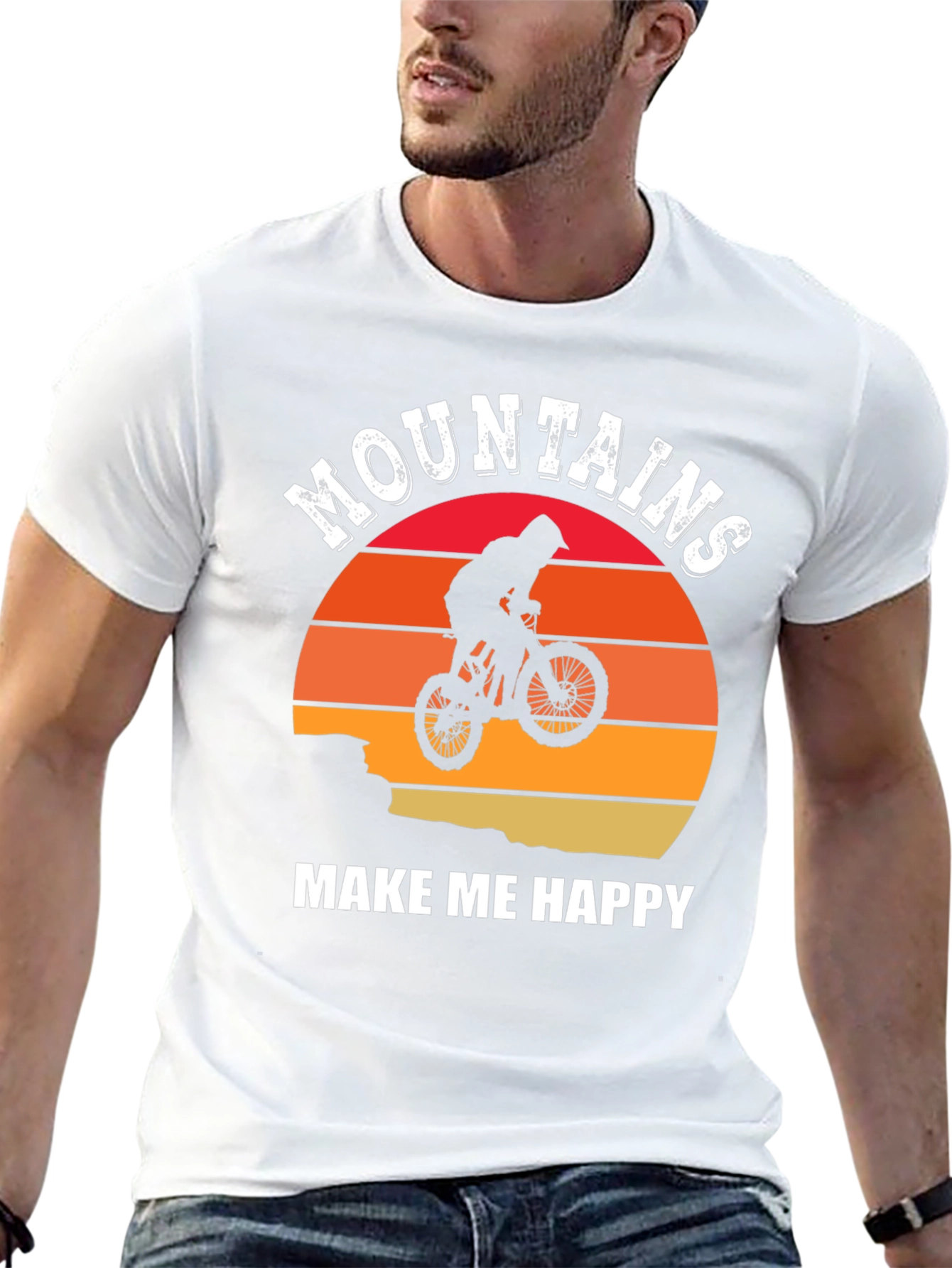 Black Mountains Make Me Happy Graphic T-Shirt view 13