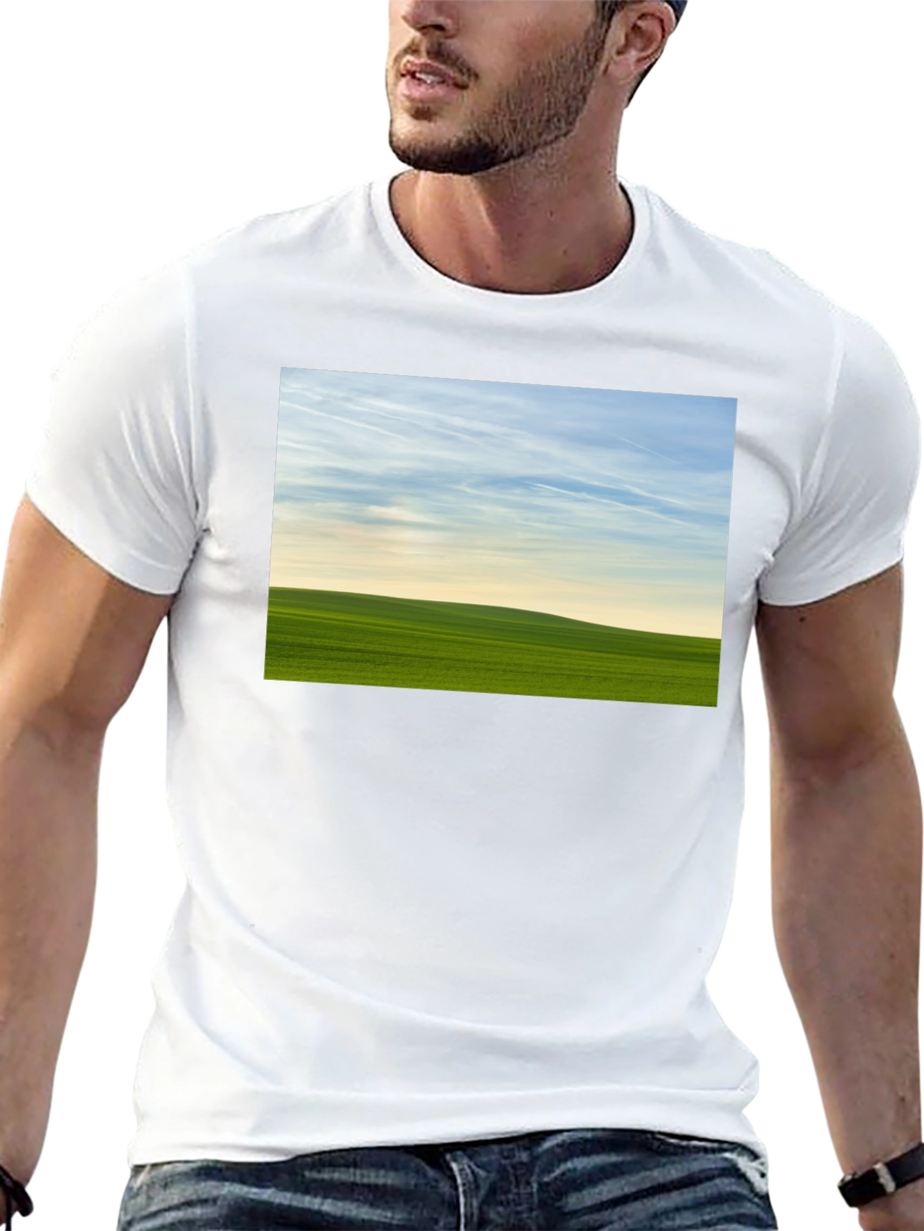 Green Field Horizon Graphic Tee - 13
