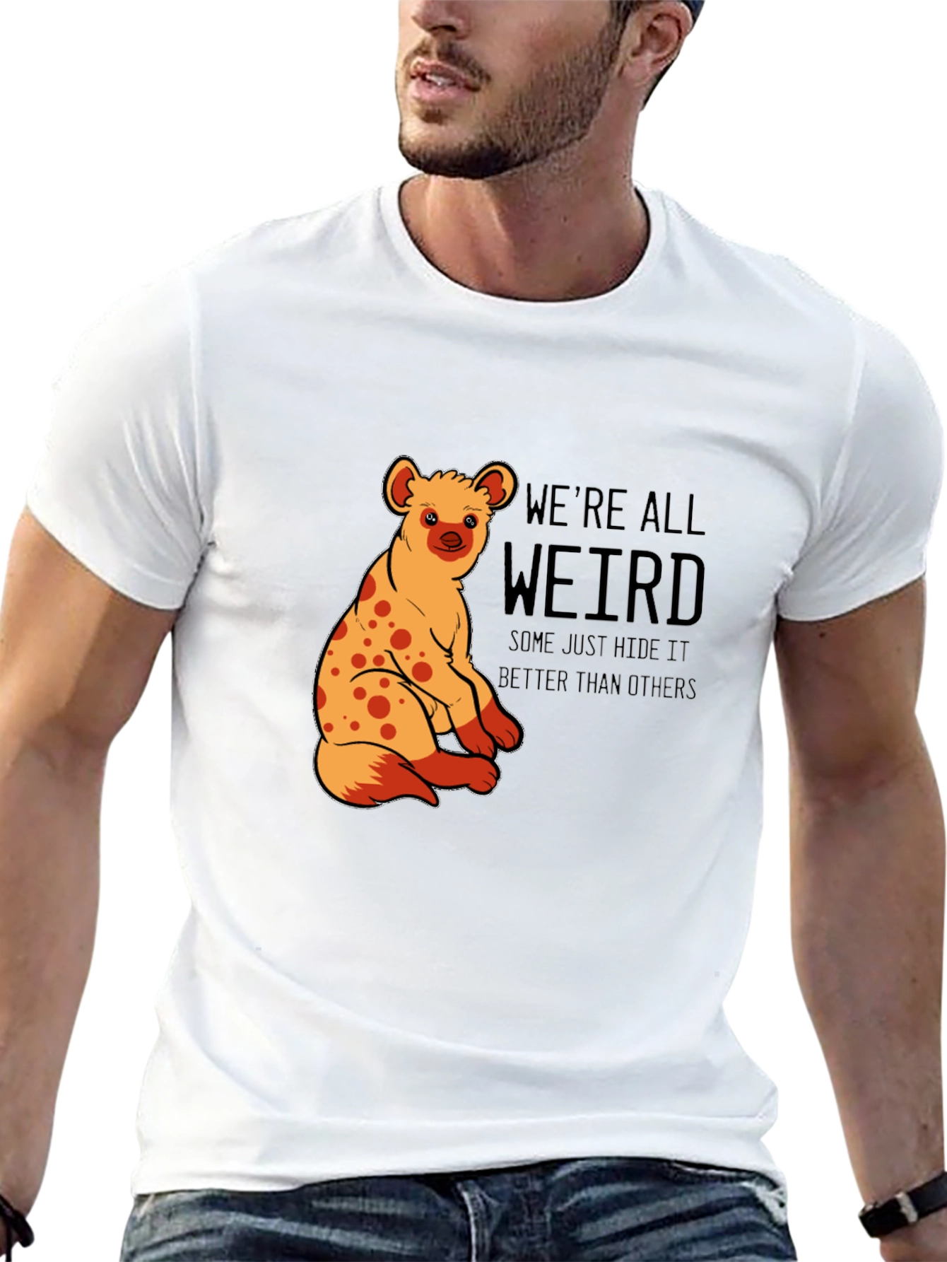 Black We're All Weird Hyena Graphic Tee view 13