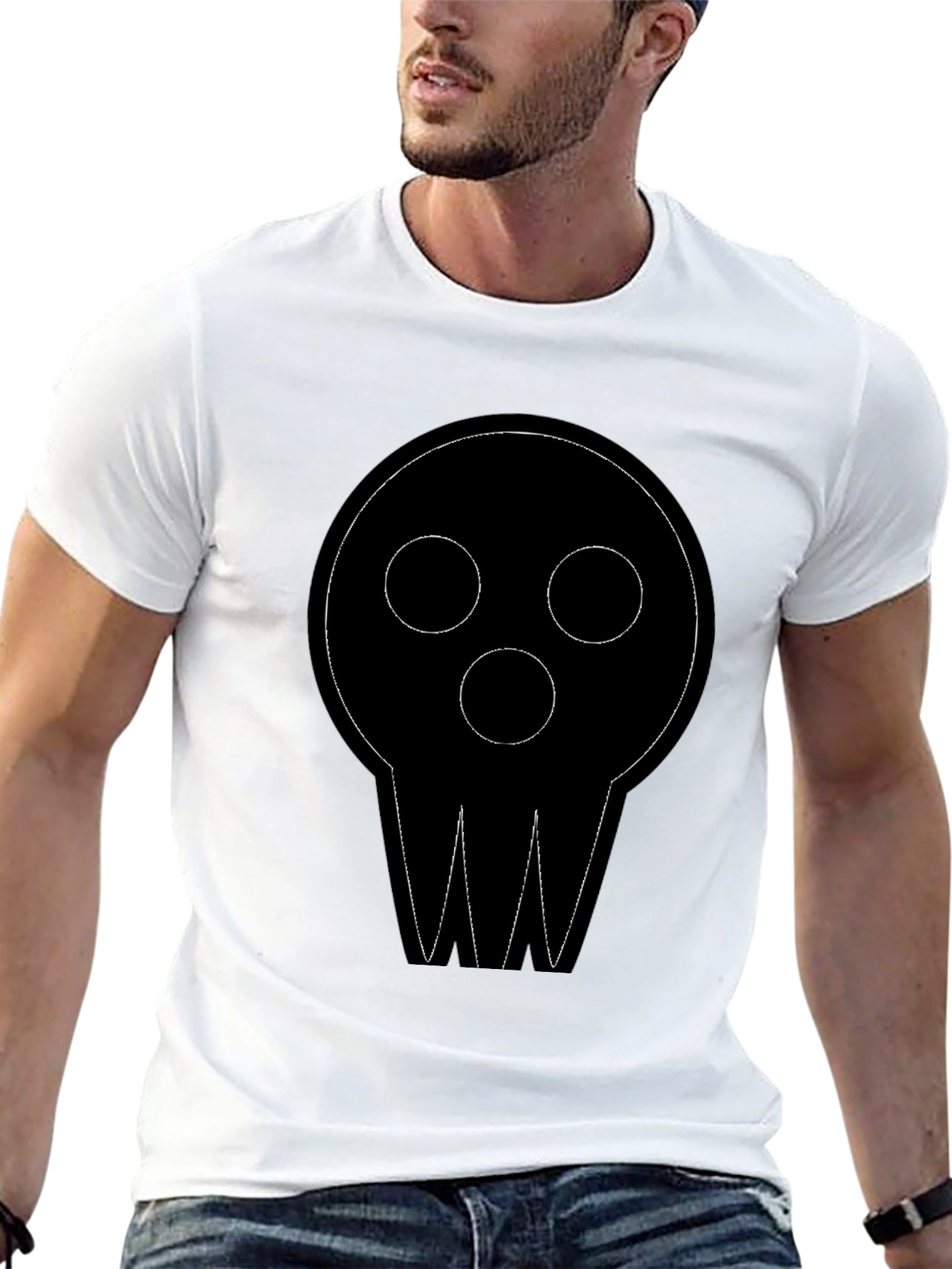Black Skull Graphic Black T-Shirt | Casual Wear view 13