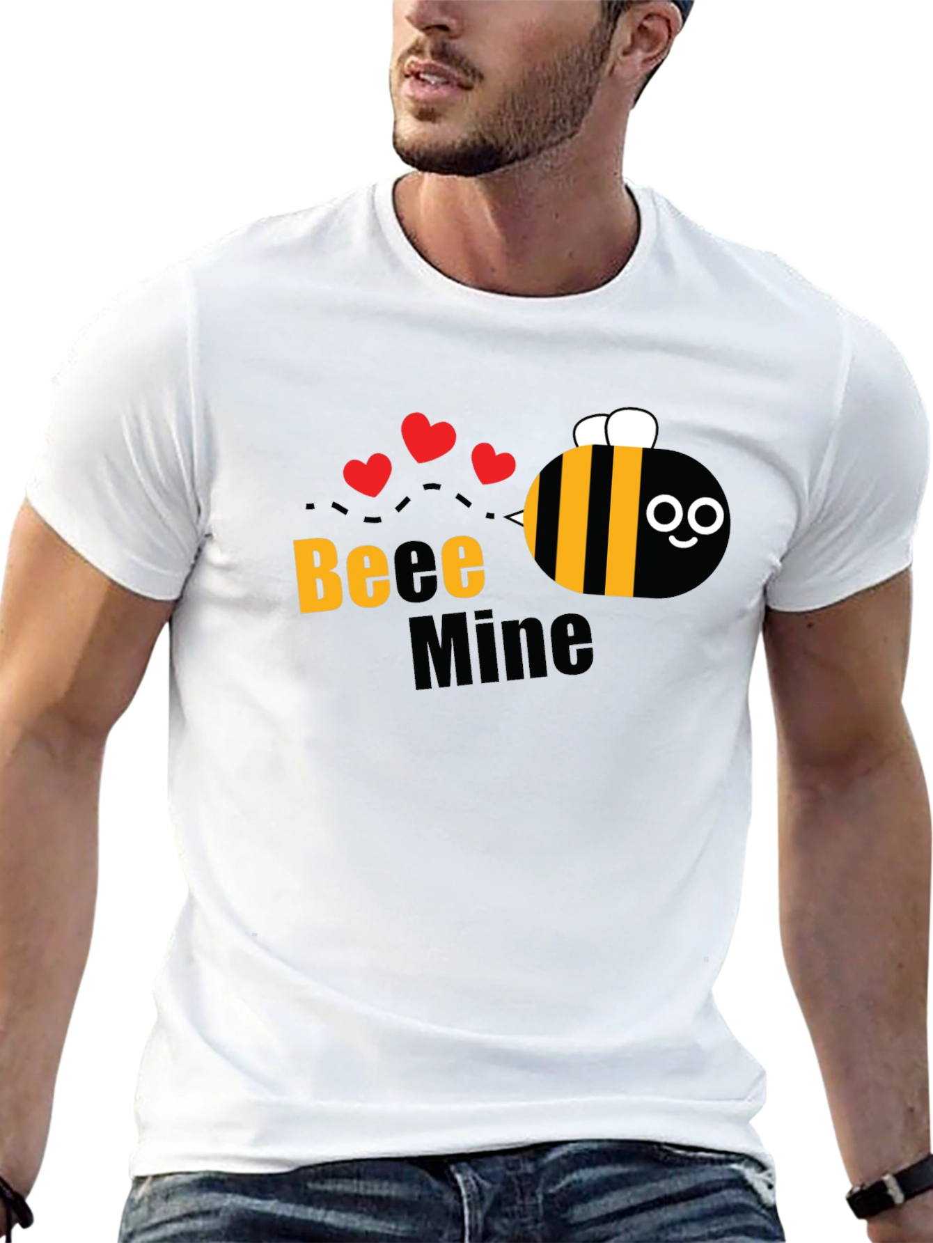 Black Bee Mine Graphic T-Shirt - Cute Valentine's Day Tee view 13