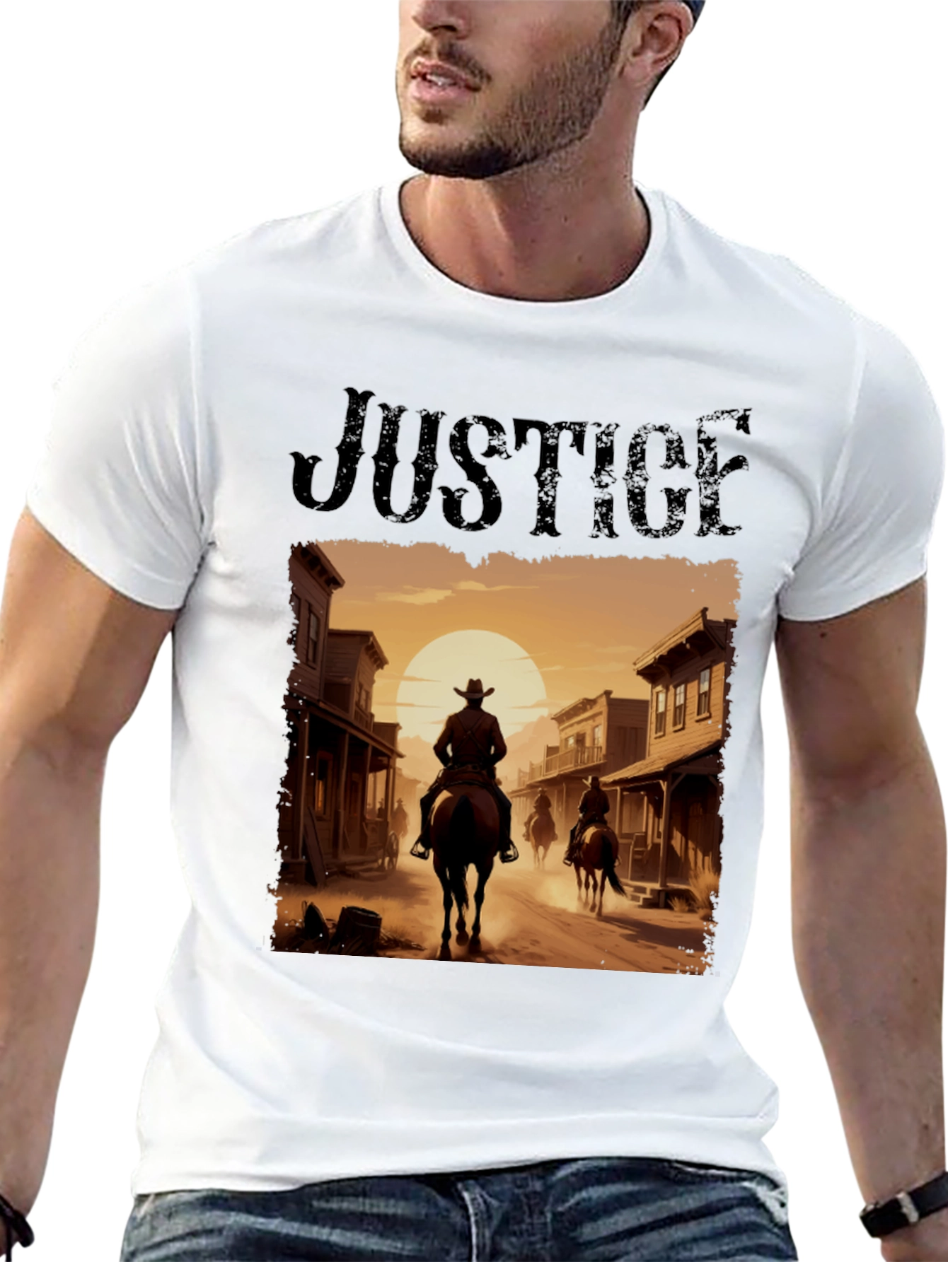 Black Justice Cowboy T-Shirt view 13