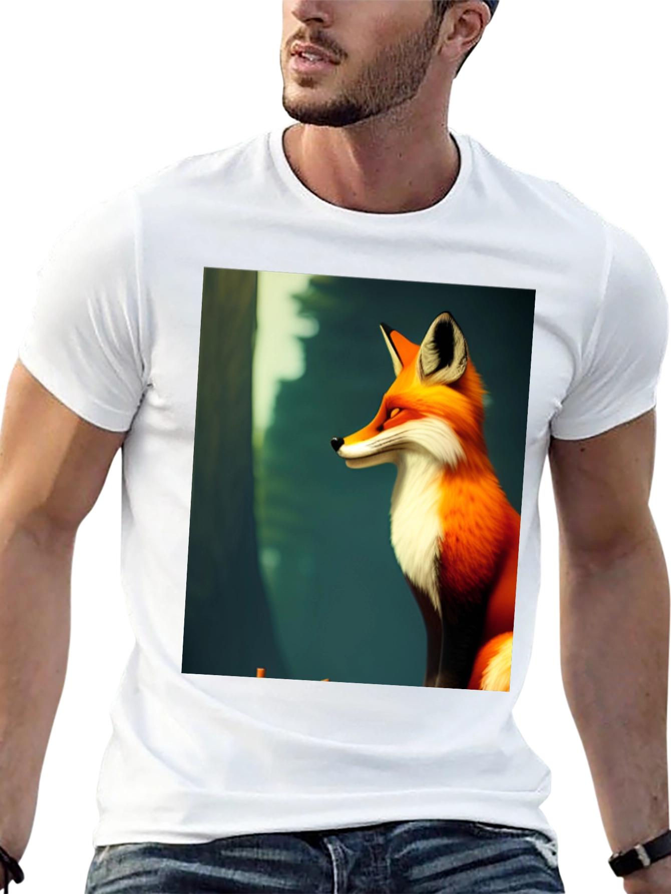 Black Fox Graphic Black T-Shirt - Stylish Men's Tee view 13