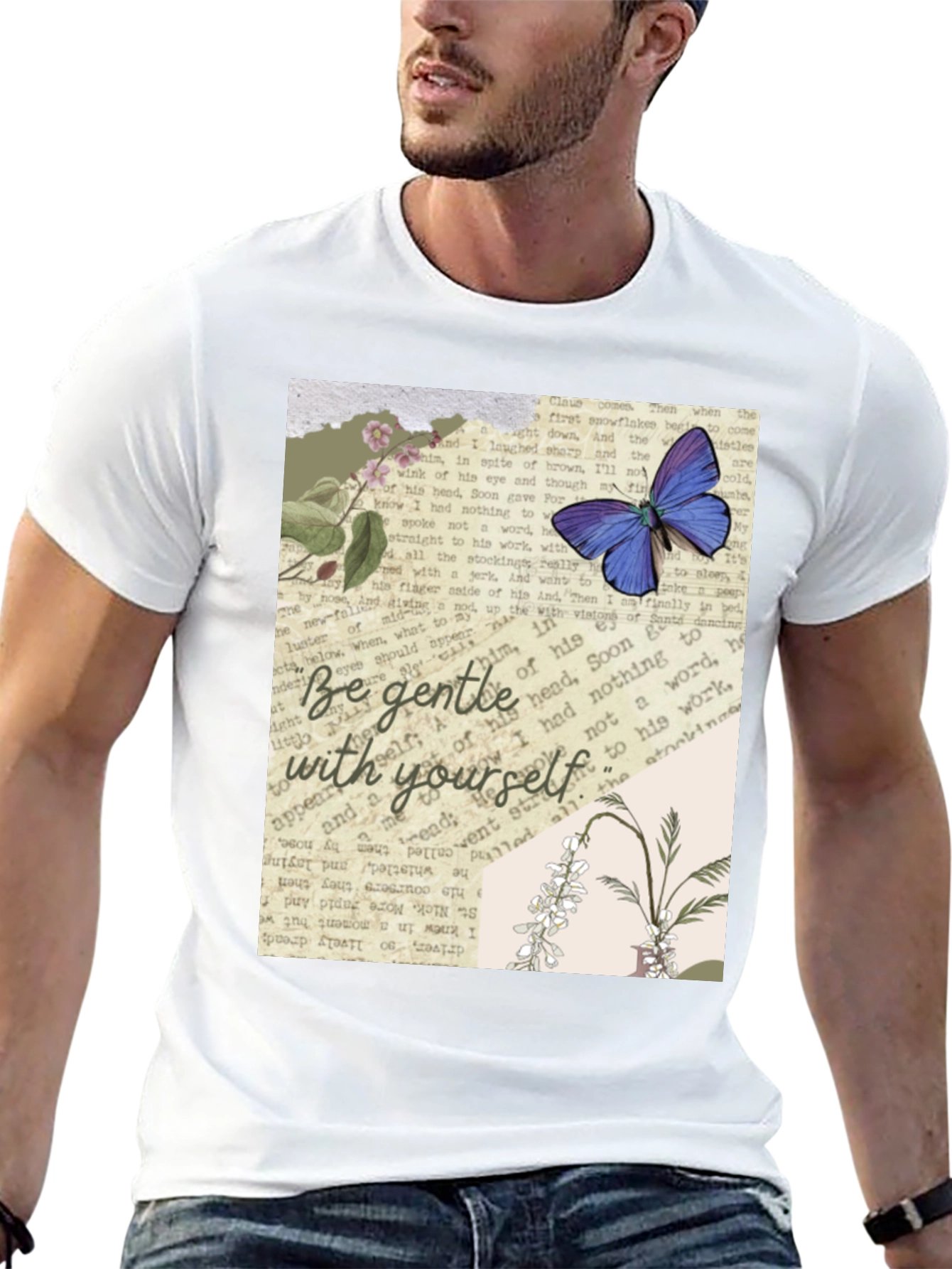Black Be Gentle With Yourself Graphic Tee view 13