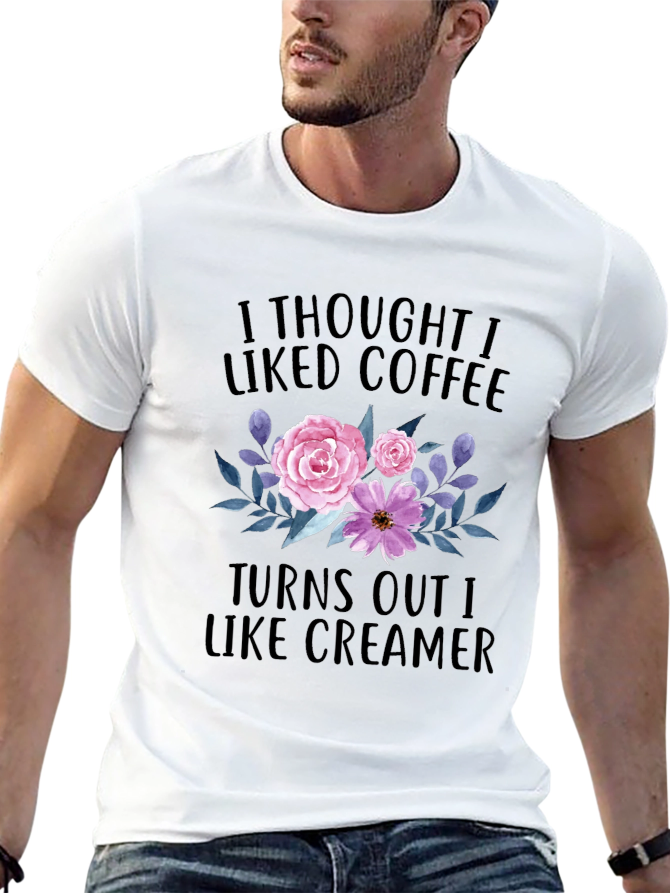 Black Coffee Lover T-Shirt: I Like Creamer view 13