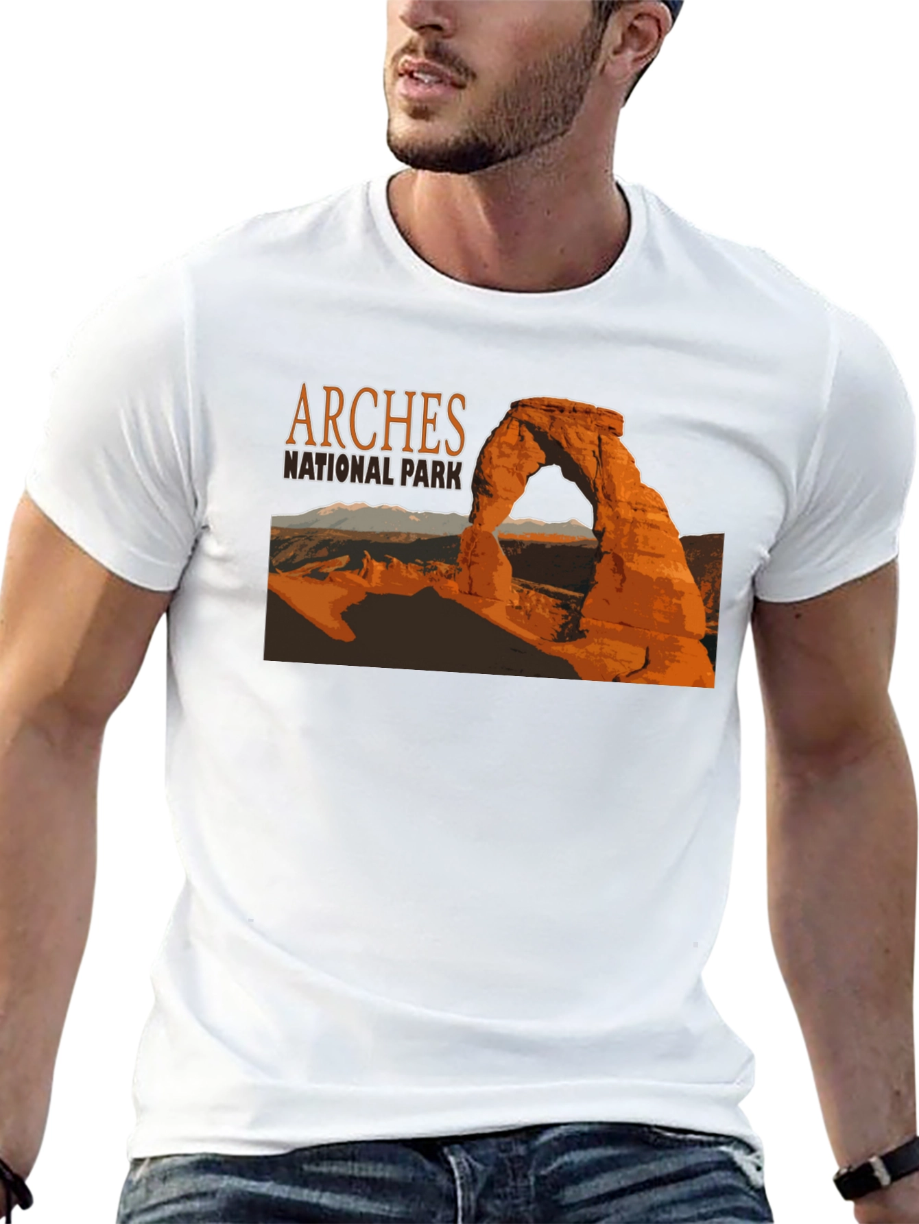 Black Arches National Park Graphic T-Shirt view 13