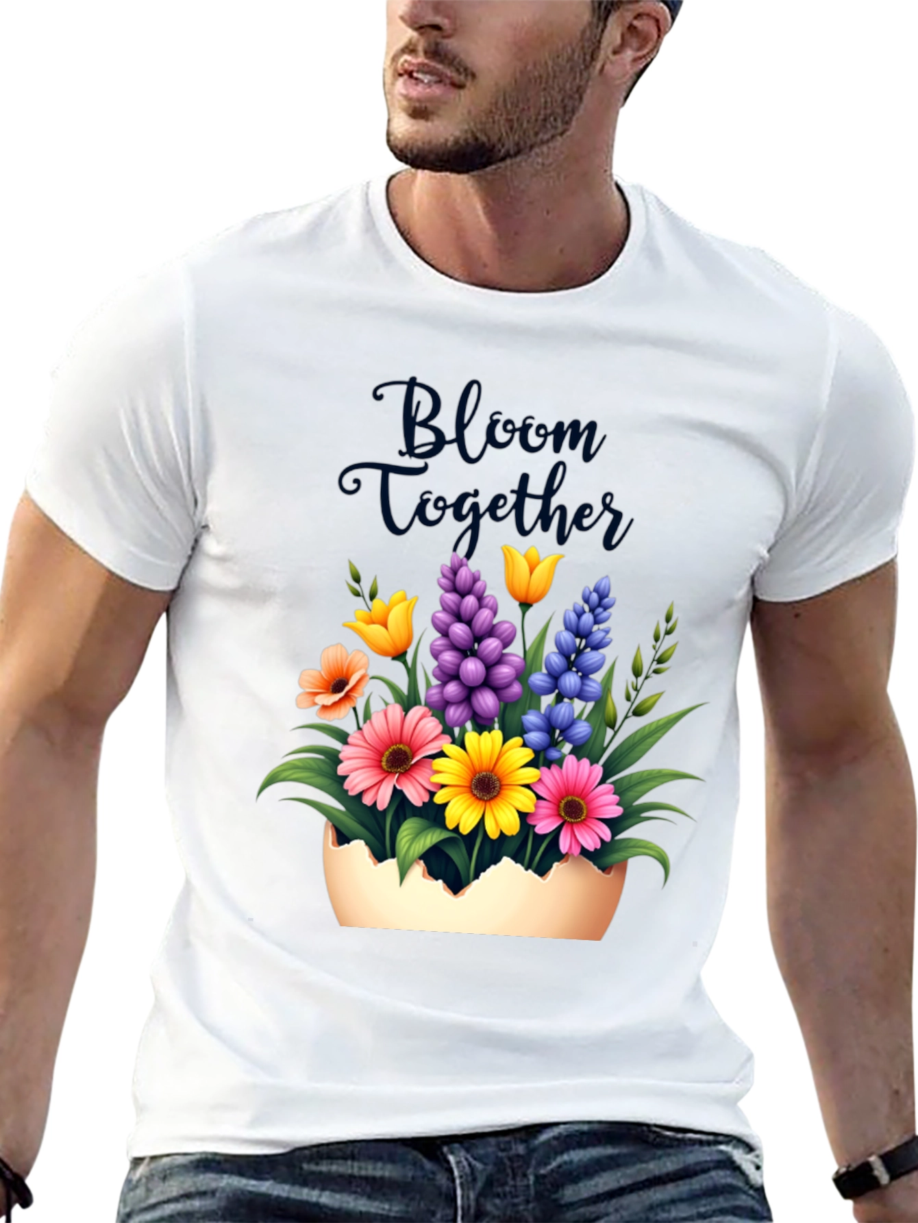 Black Bloom Together Floral Graphic Tee view 13