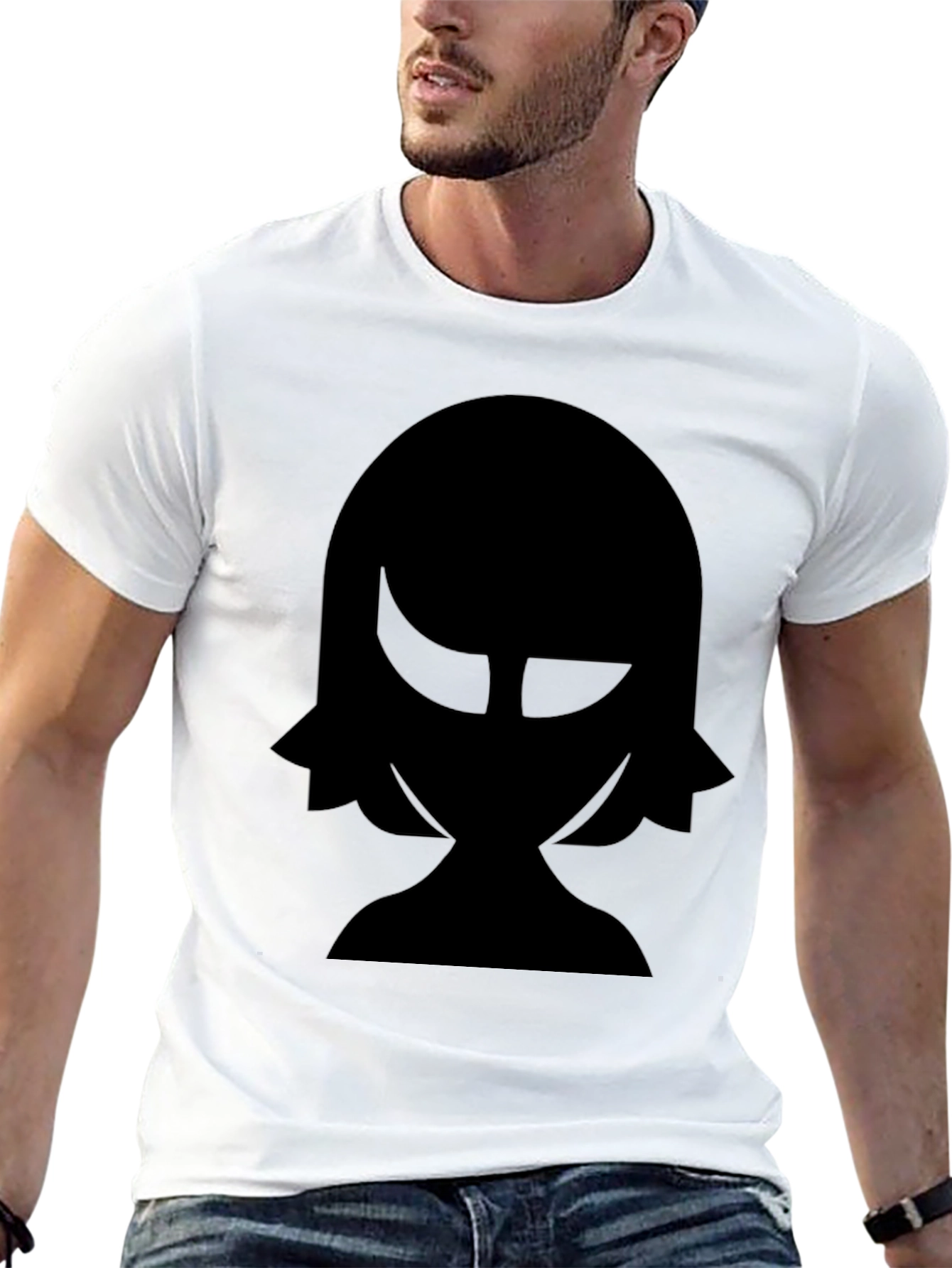 Black Silhouette Graphic Black T-Shirt view 13