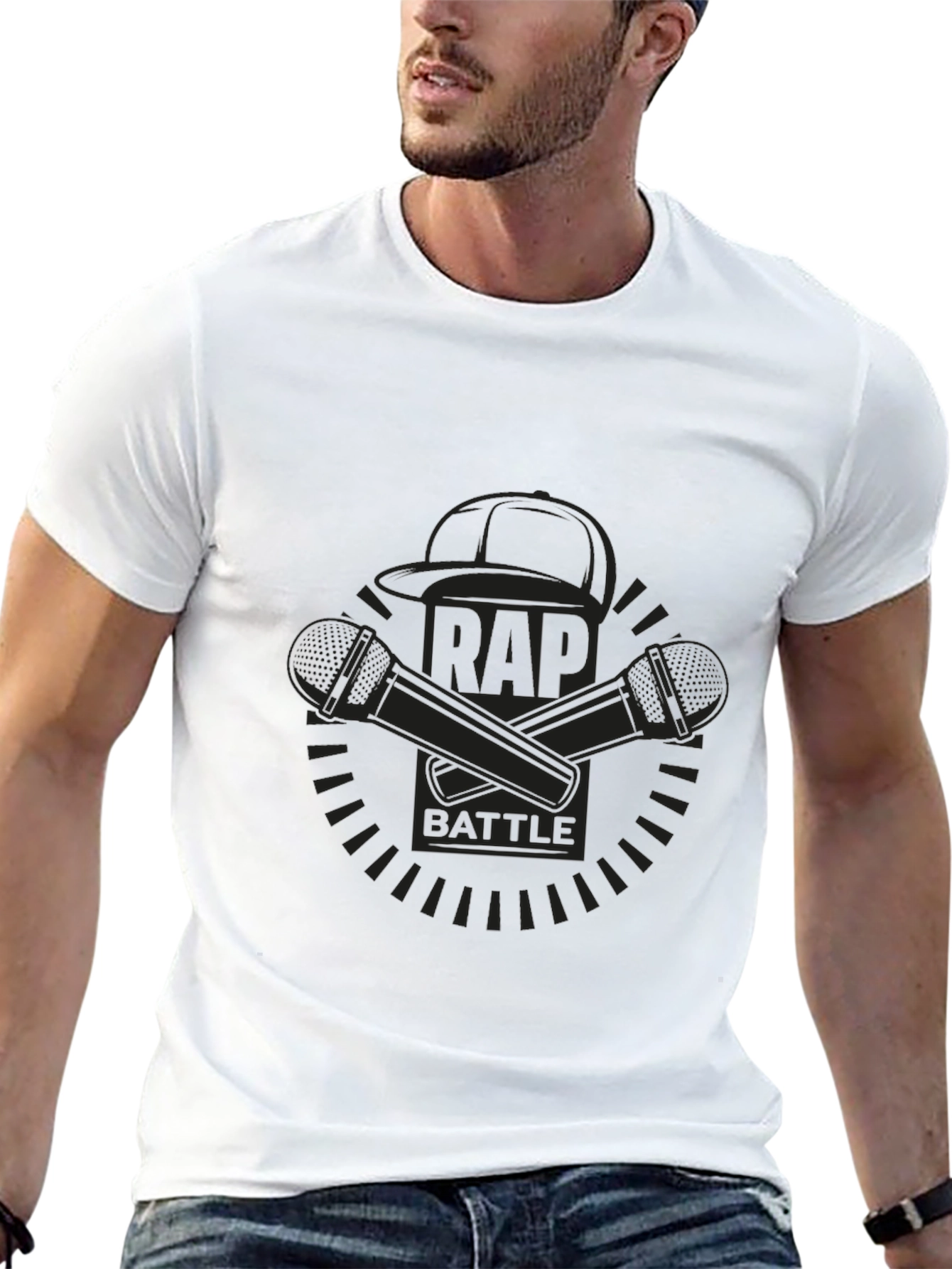 Black Rap Battle Graphic T-Shirt - Black view 13