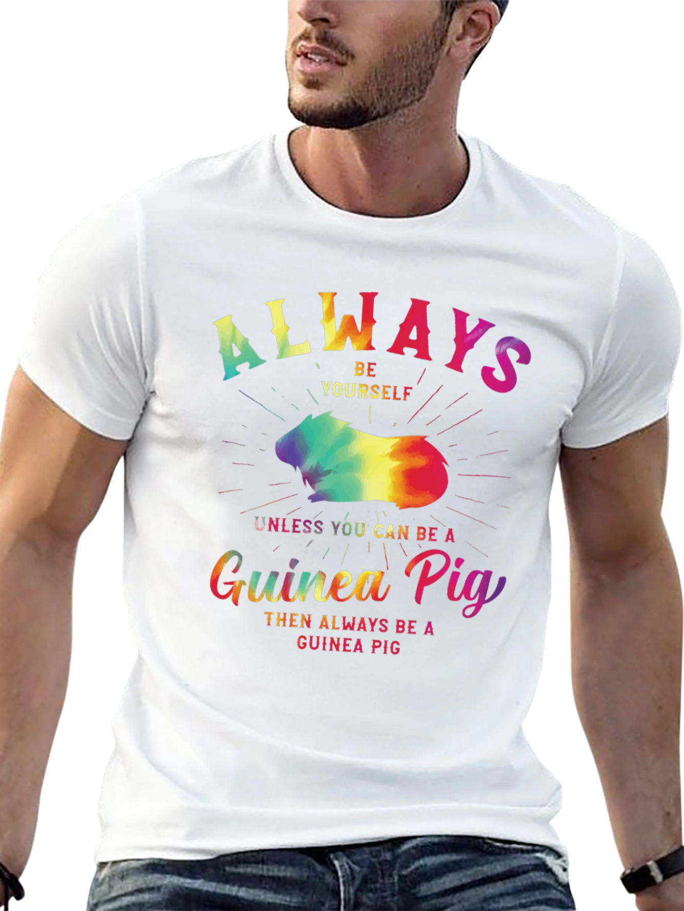 Black Always Be Yourself Guinea Pig T-Shirt view 13