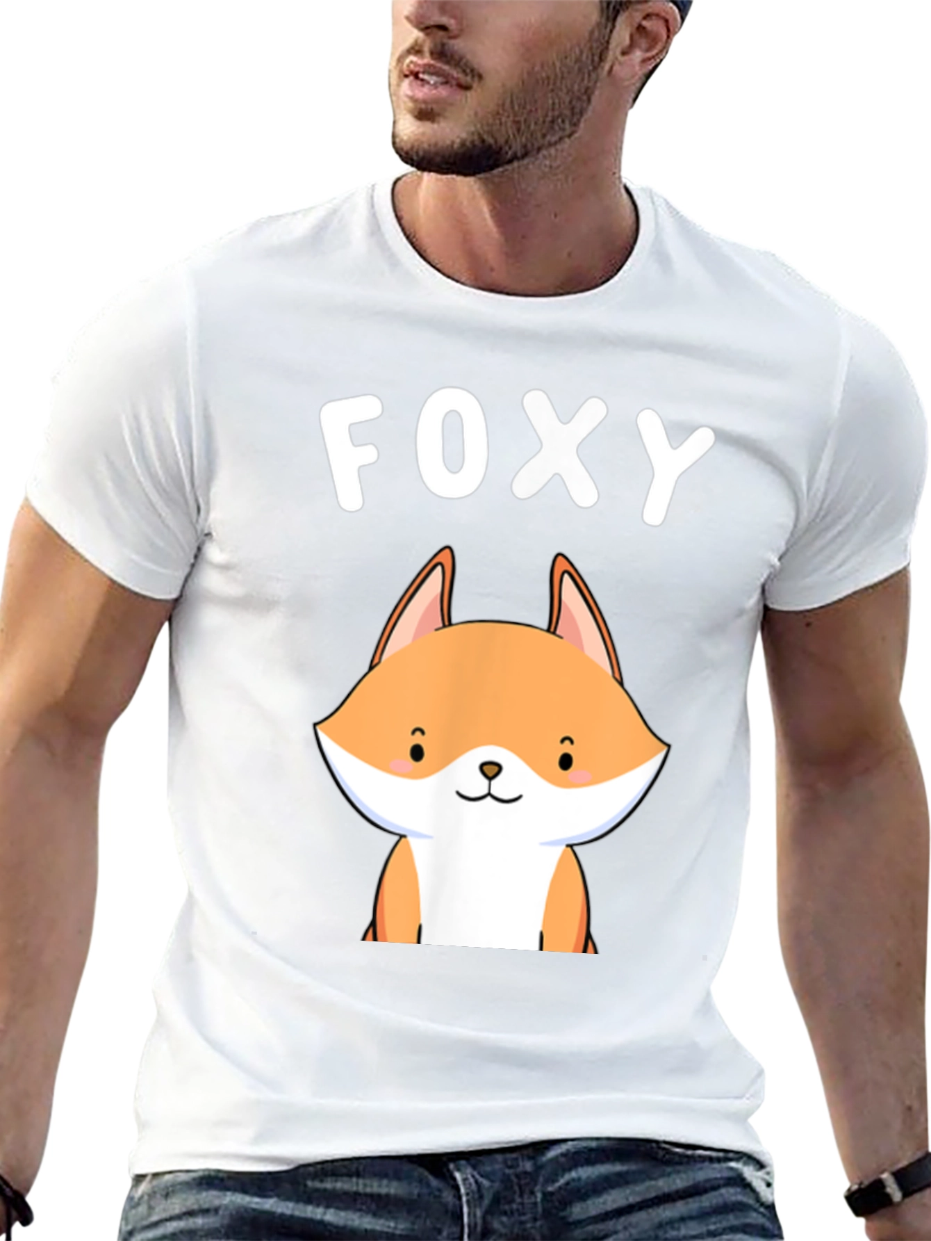 Black Foxy Graphic Tee - Cute Fox Design view 13