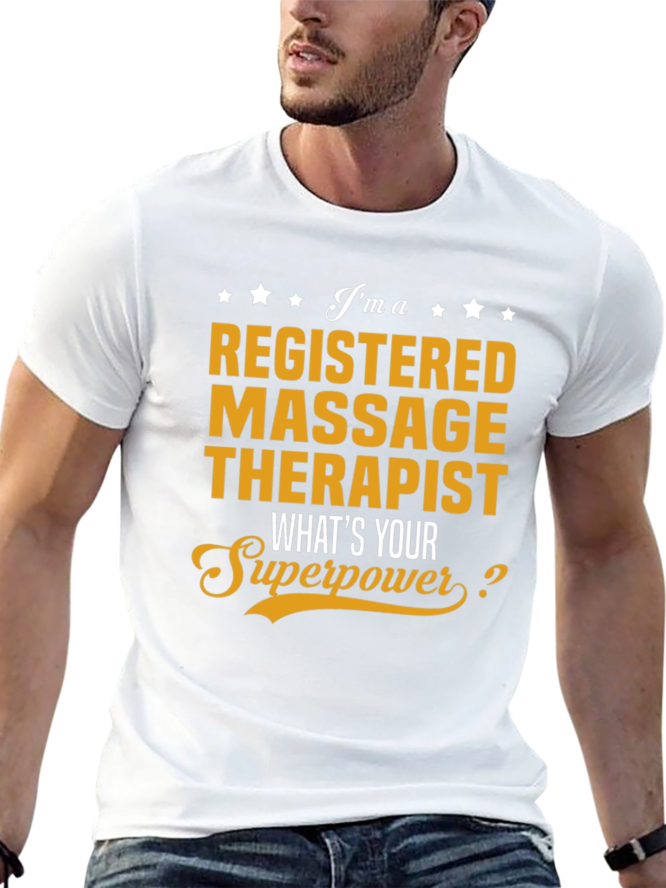 Black Massage Therapist Superpower T-Shirt - Black view 13