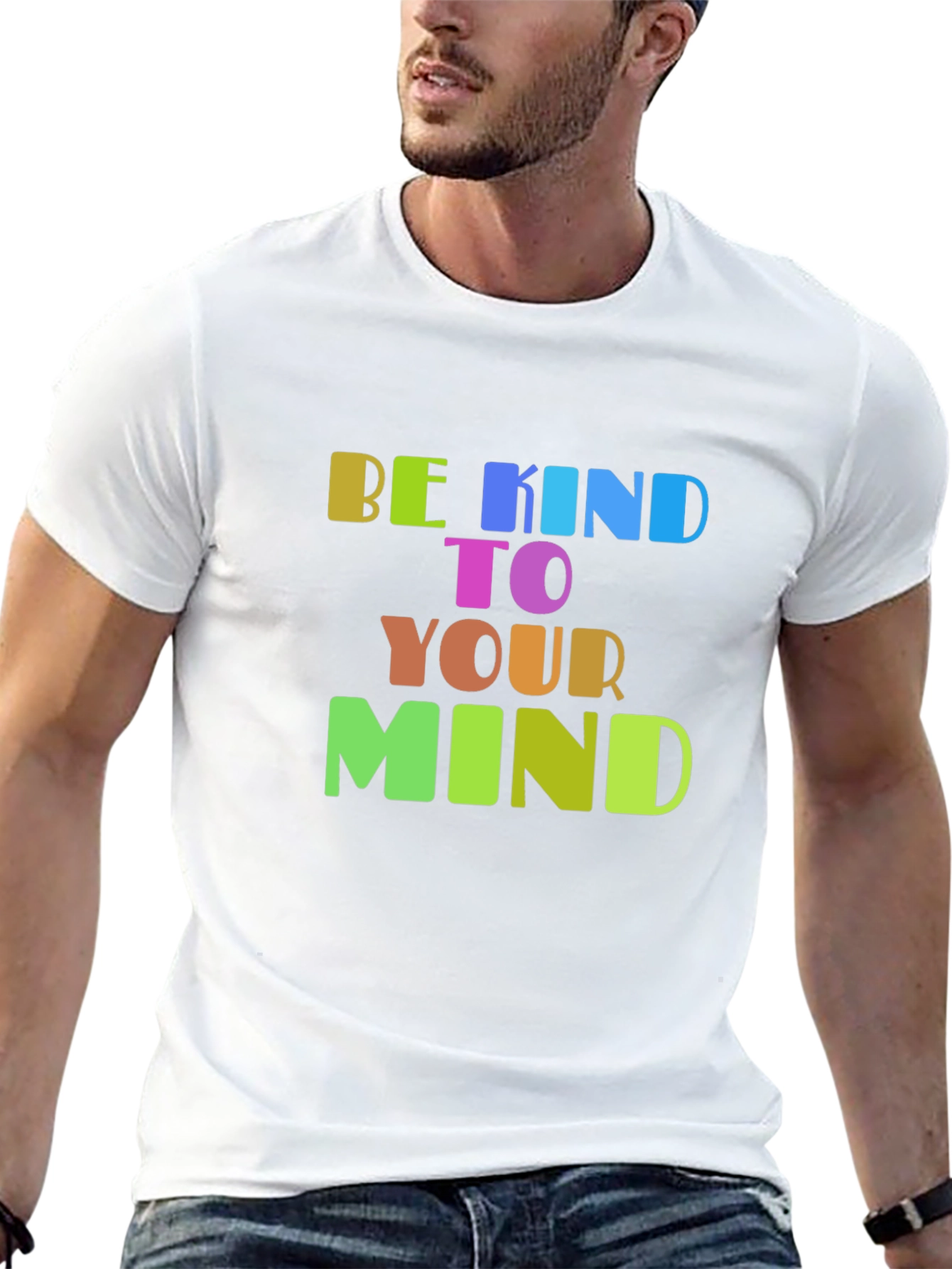 Black Be Kind To Your Mind Graphic T-Shirt view 13