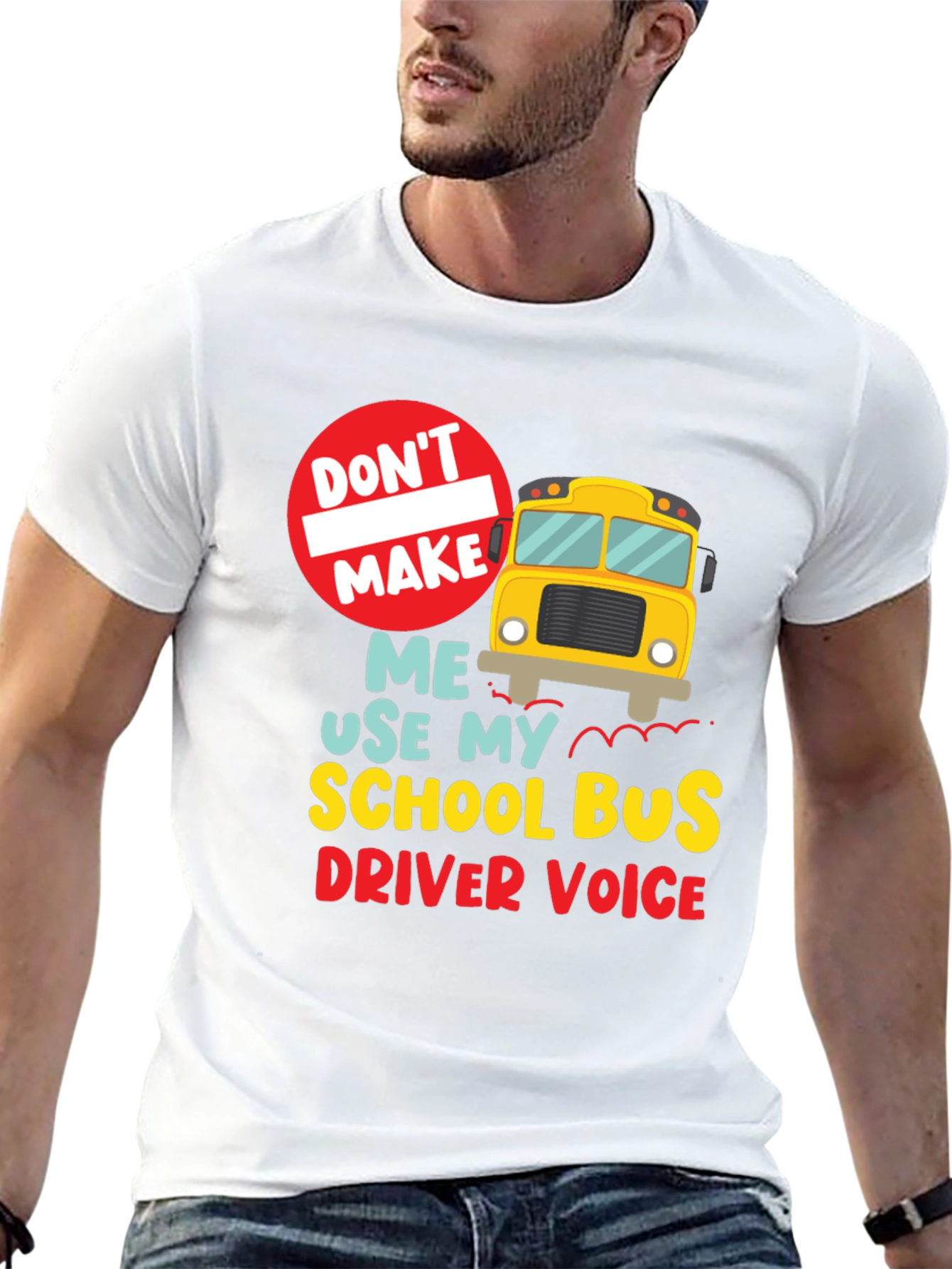 Black Funny School Bus Driver T-Shirt - "Don't Make Me..." view 13