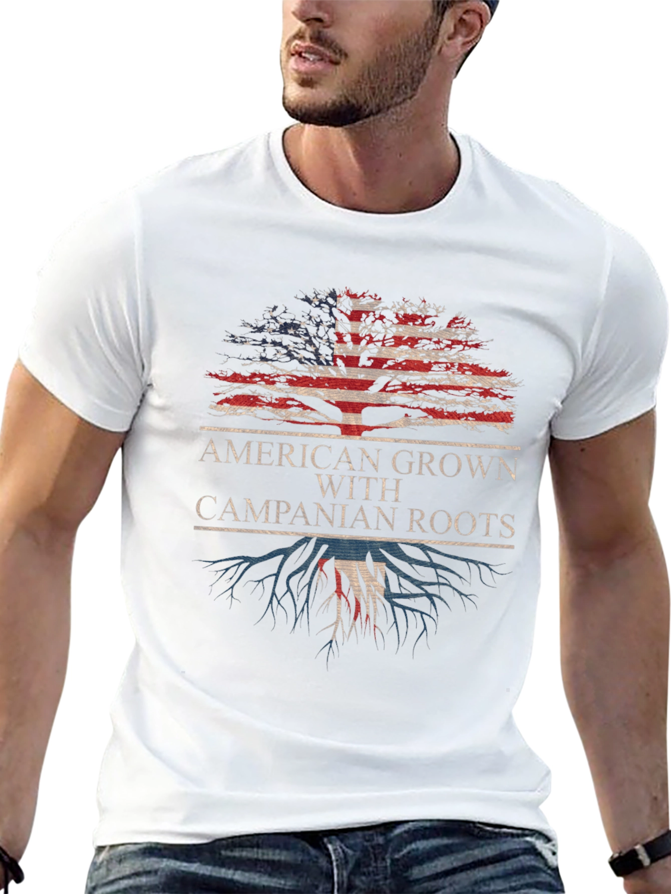 Black American Grown Campanian Roots T-Shirt view 13