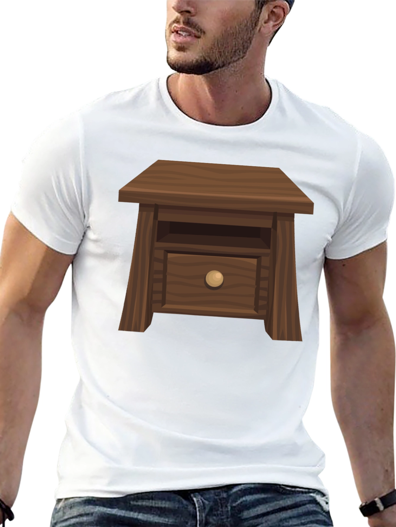 Black Novelty Nightstand Graphic Tee - Unique & Comfortable view 13