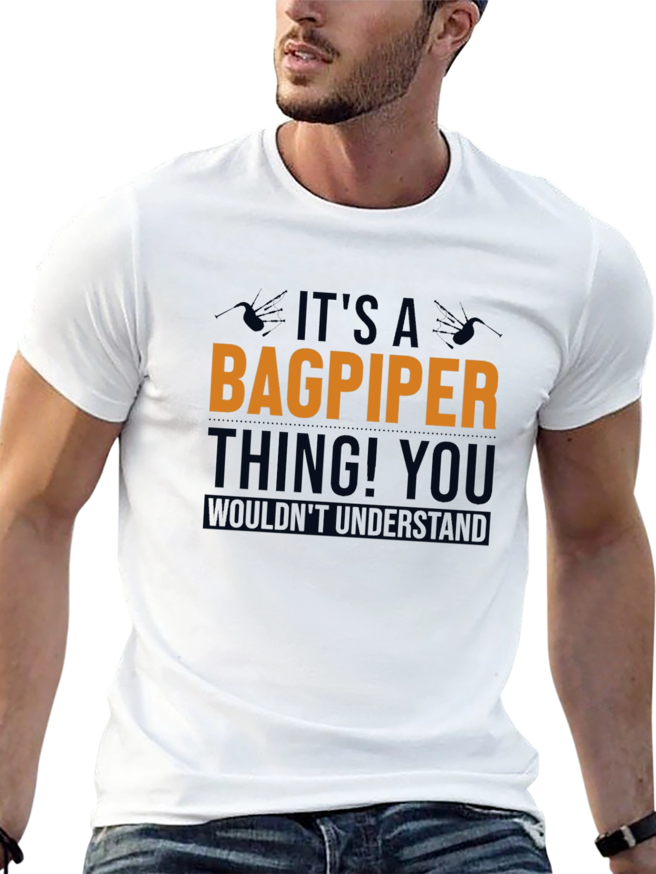 Black It's a Bagpiper Thing T-Shirt - Black view 13