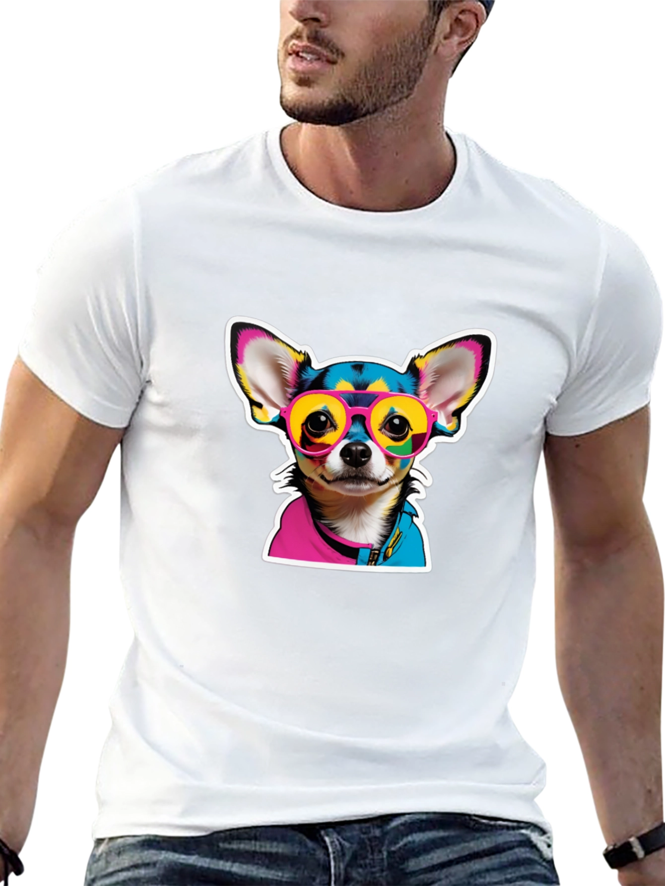 Black Cool Chihuahua Graphic Tee - Stylish Dog Lover Shirt view 13