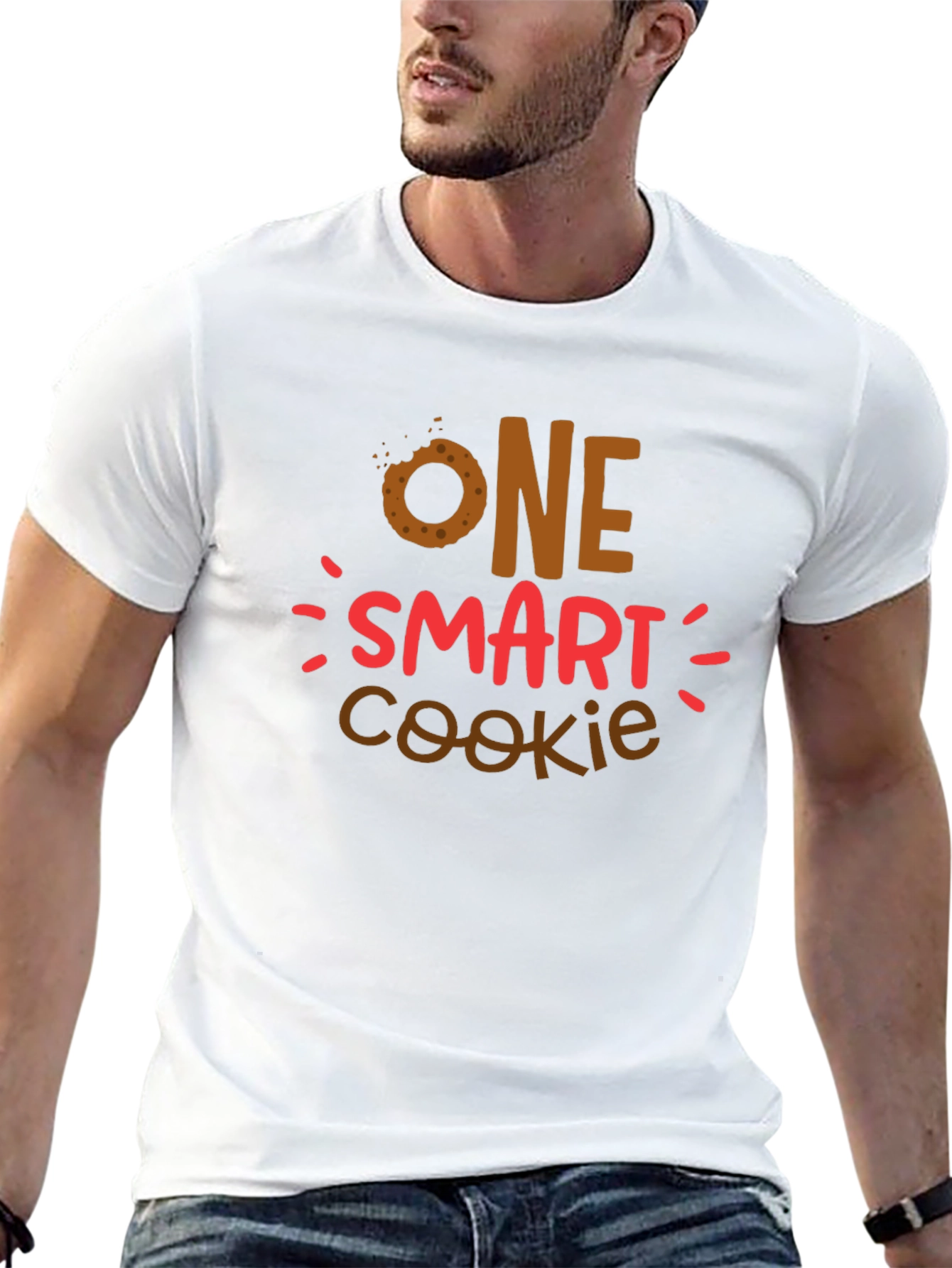 Black One Smart Cookie Graphic Tee - Fun Novelty Shirt view 13