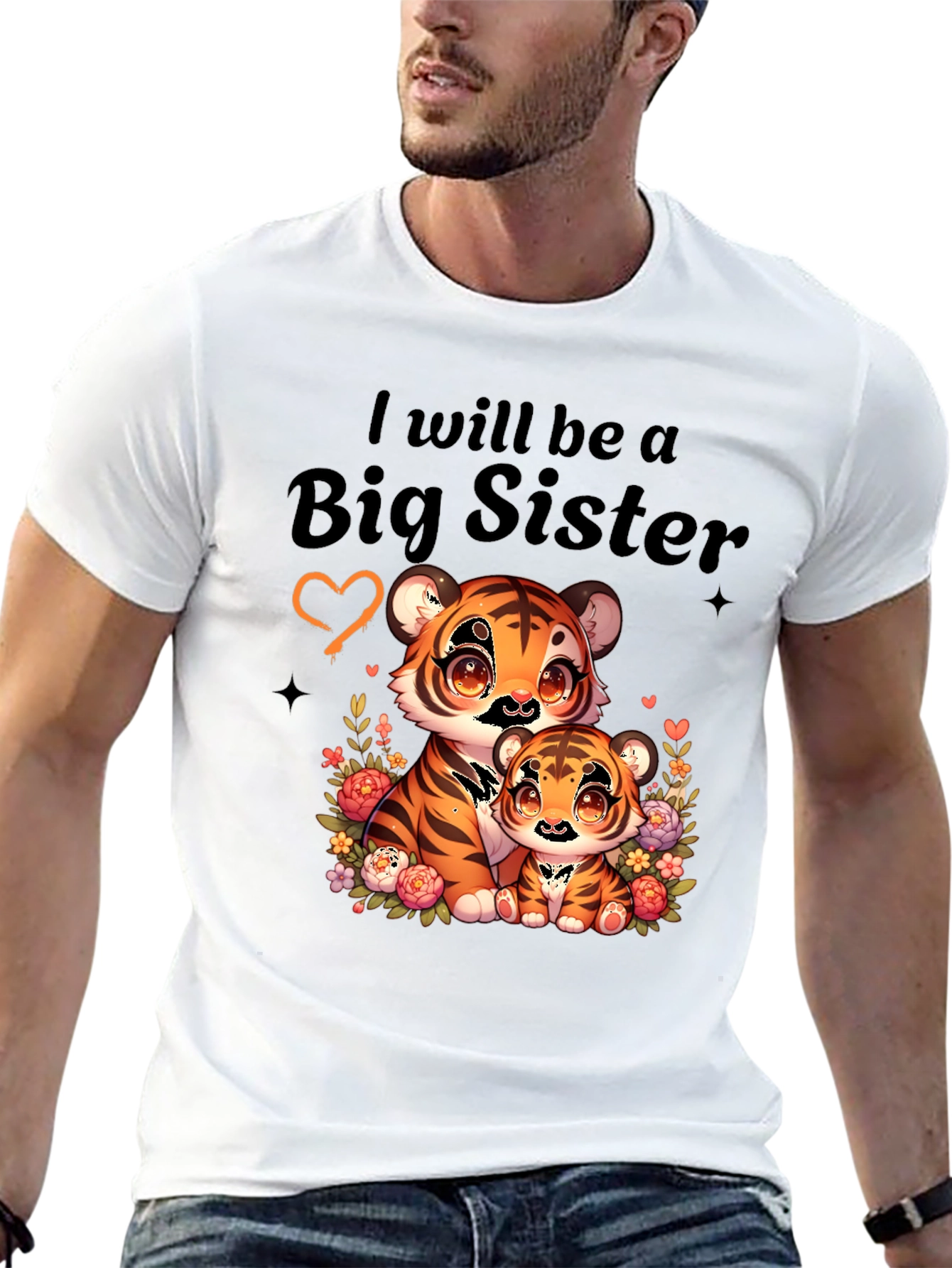Black Big Sister Tiger Tee view 13