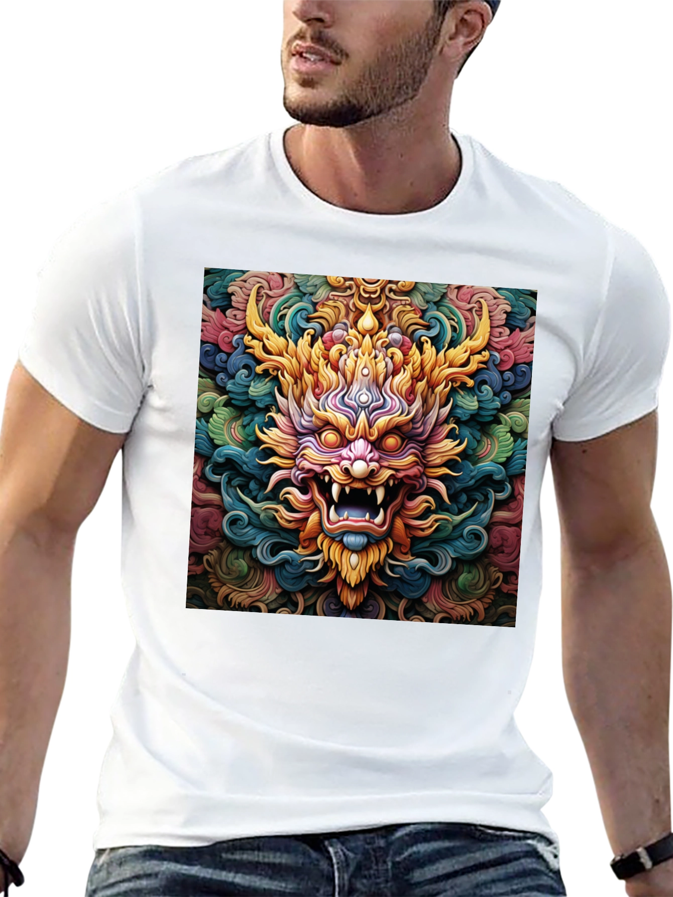 Black Dragon Graphic Tee - Unique Colorful Design view 13