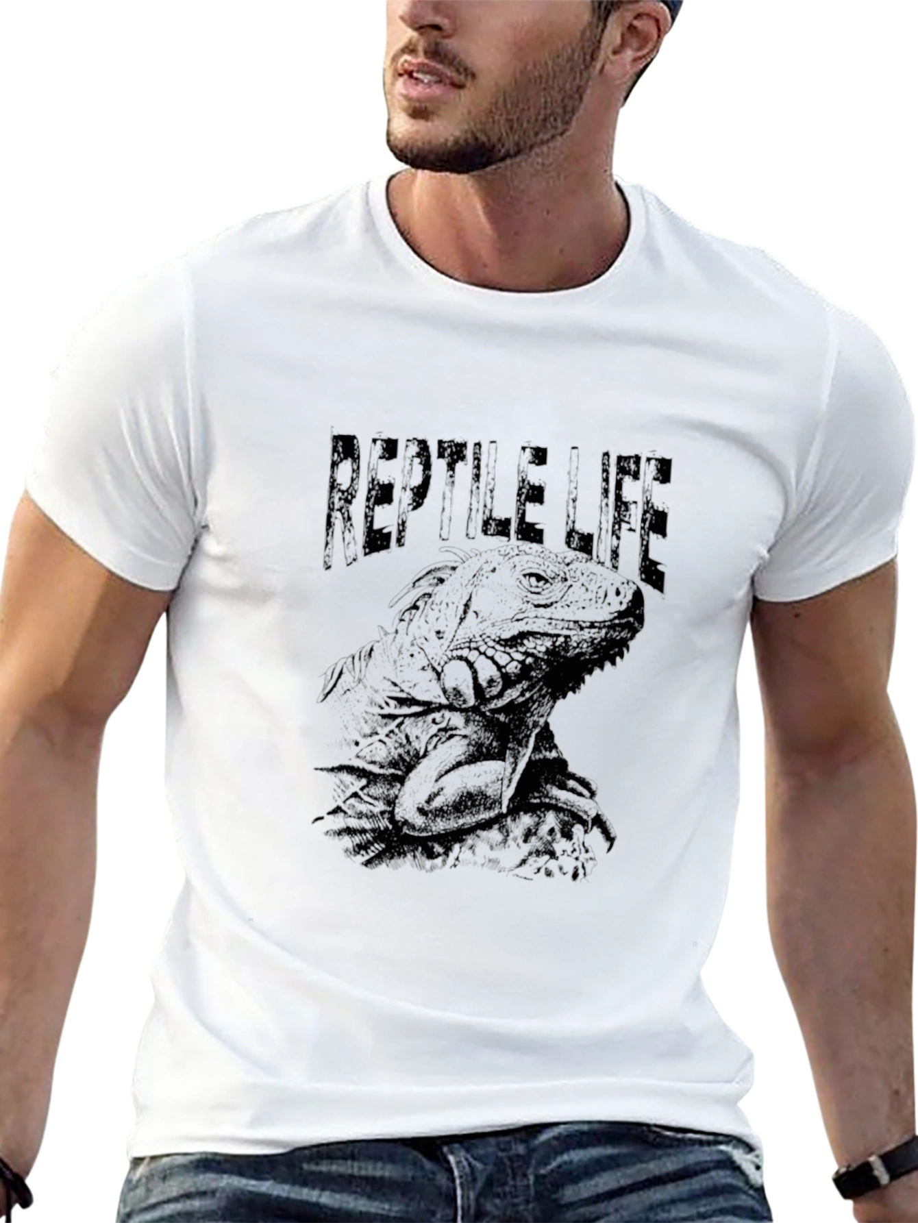 Black Reptile Life Graphic Tee - Black view 13