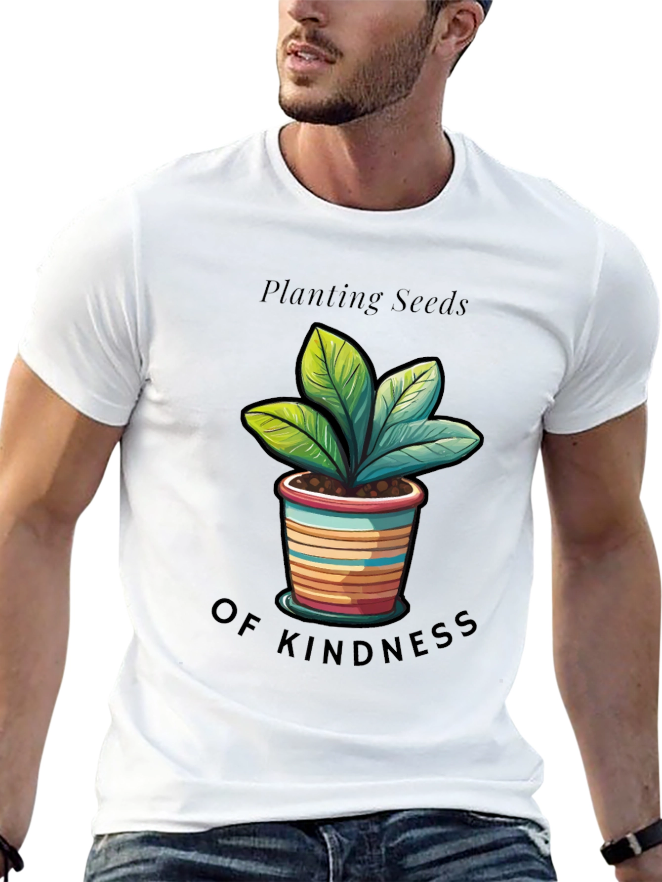 Black Planting Seeds of Kindness Graphic Tee view 13