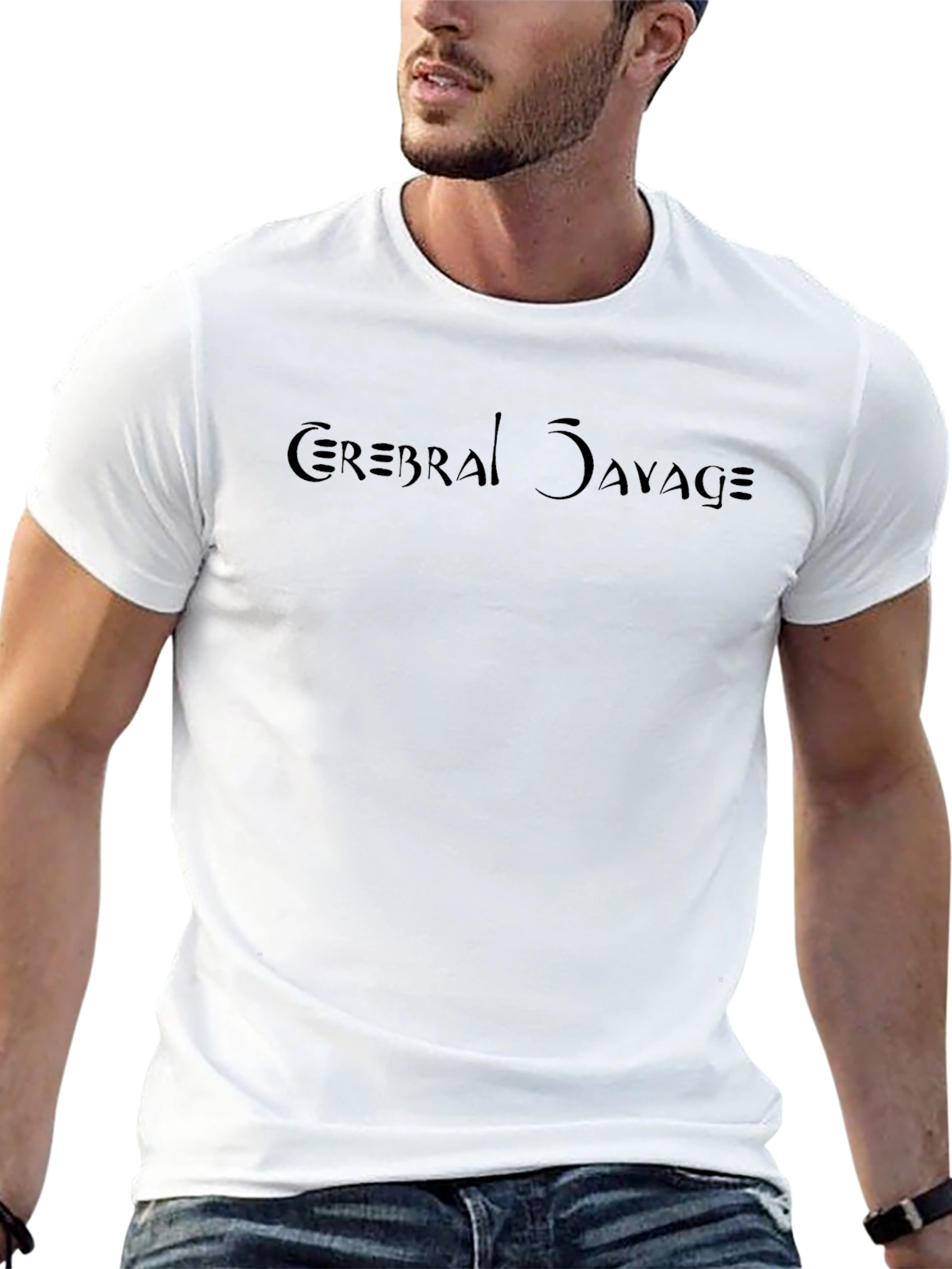 Black Cerebral Savage Black T-Shirt view 13