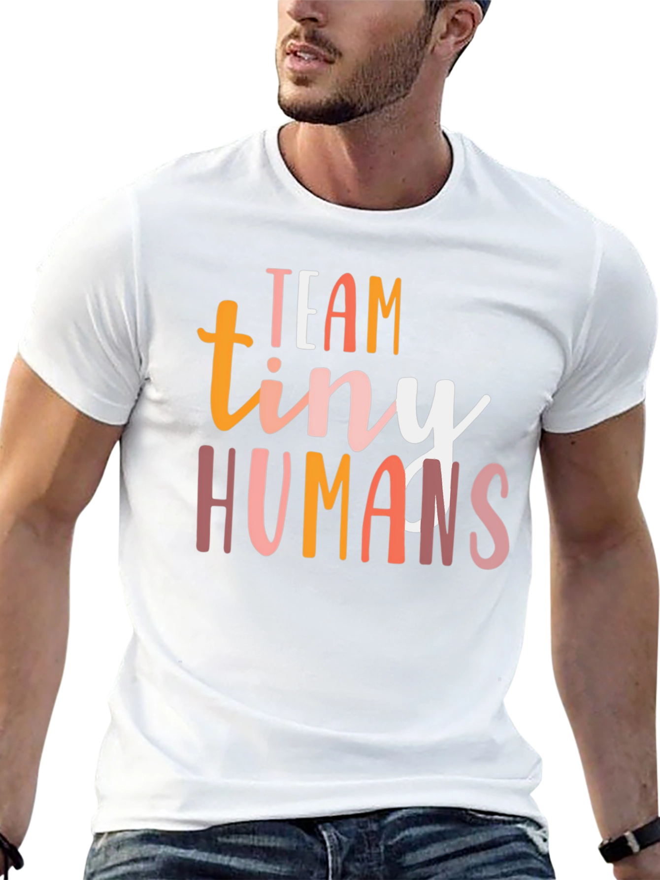 Black Team Tiny Humans Graphic Tee view 13