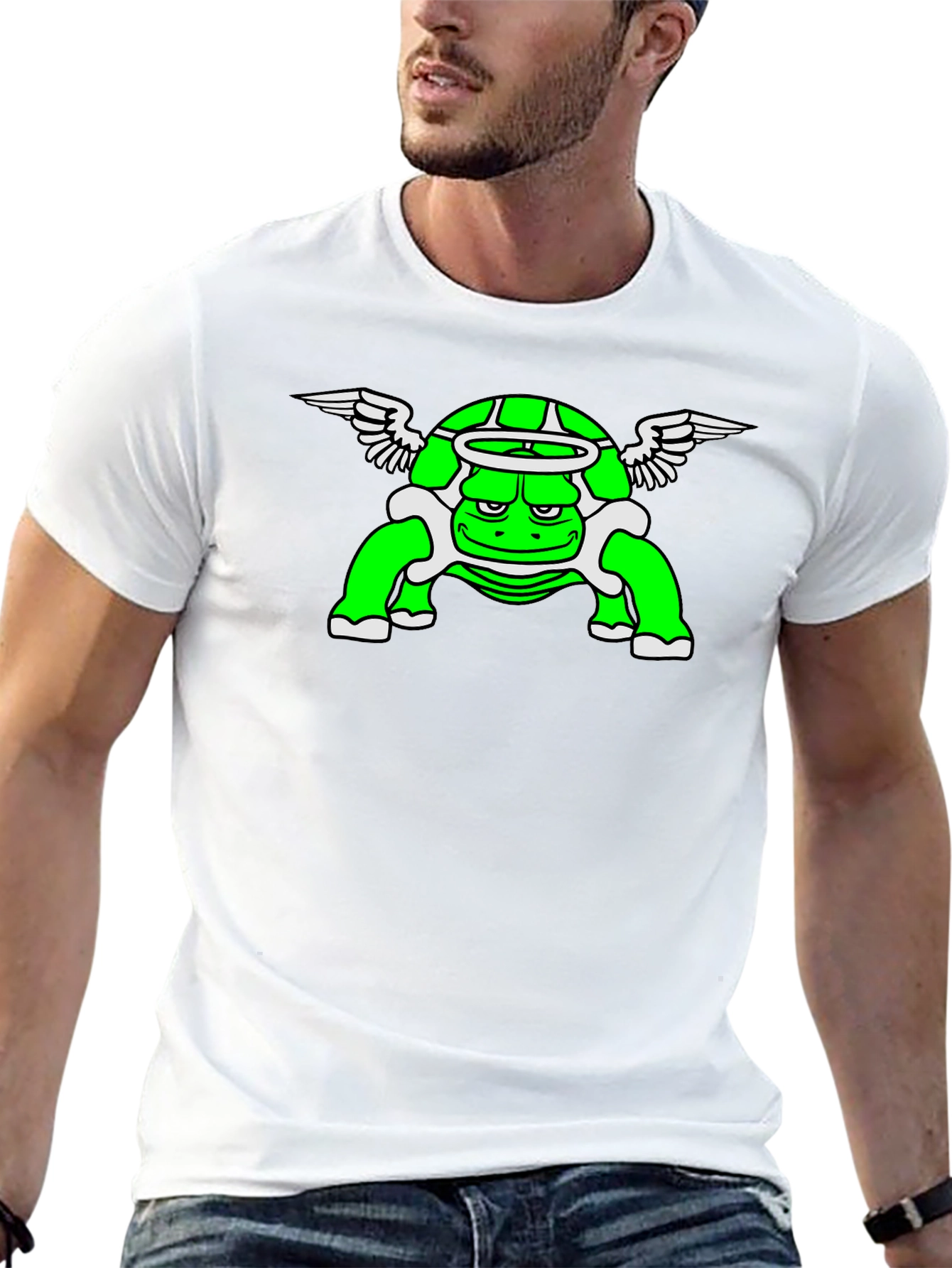Angel Turtle Graphic Tee - Unique Cartoon Design! - 13