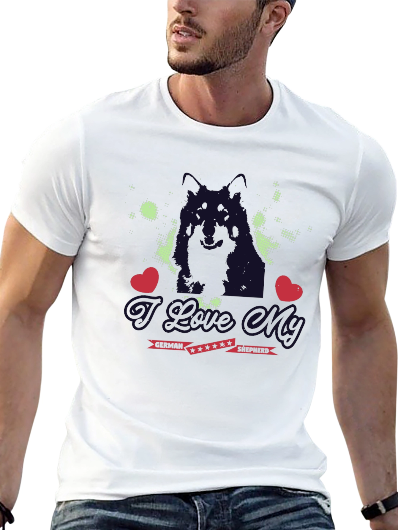 Black I Love My German Shepherd Graphic Tee view 13