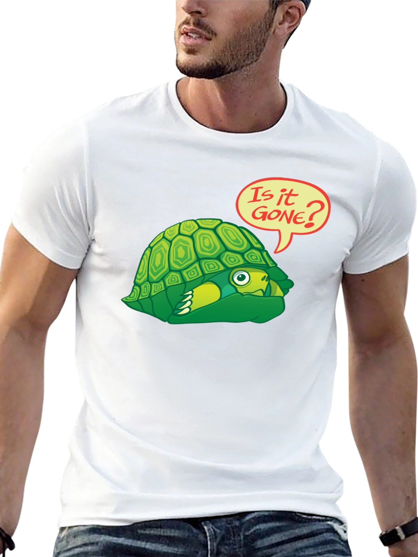 Black Funny Turtle Graphic T-Shirt - Is It Gone? view 13